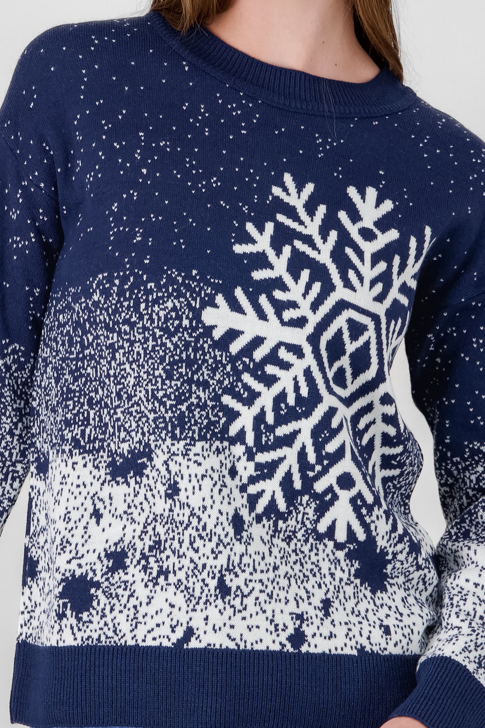 Snowflake Christmas Sweater NAVY COMBO