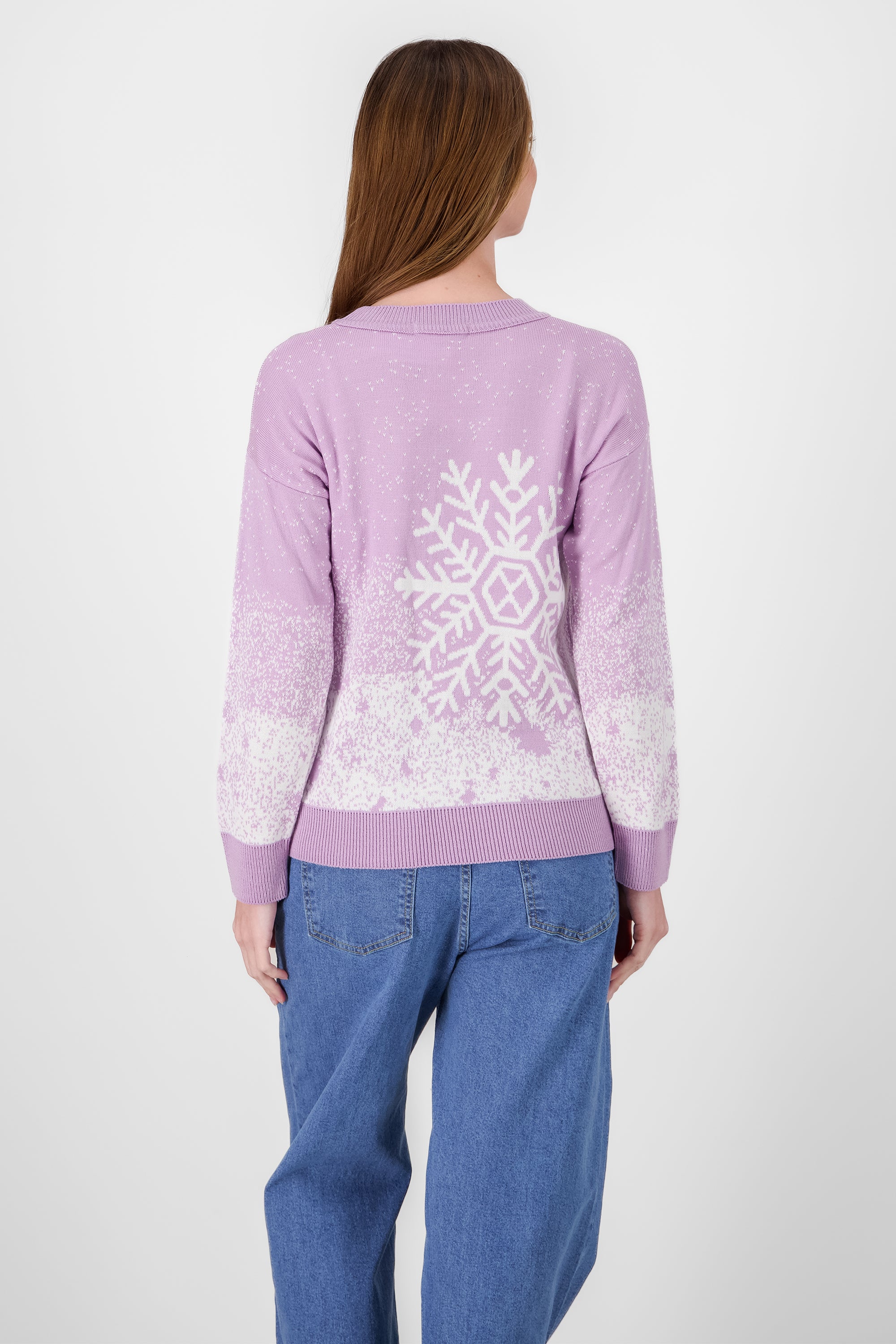 Snowflake Christmas Sweater PASTEL PURPLE