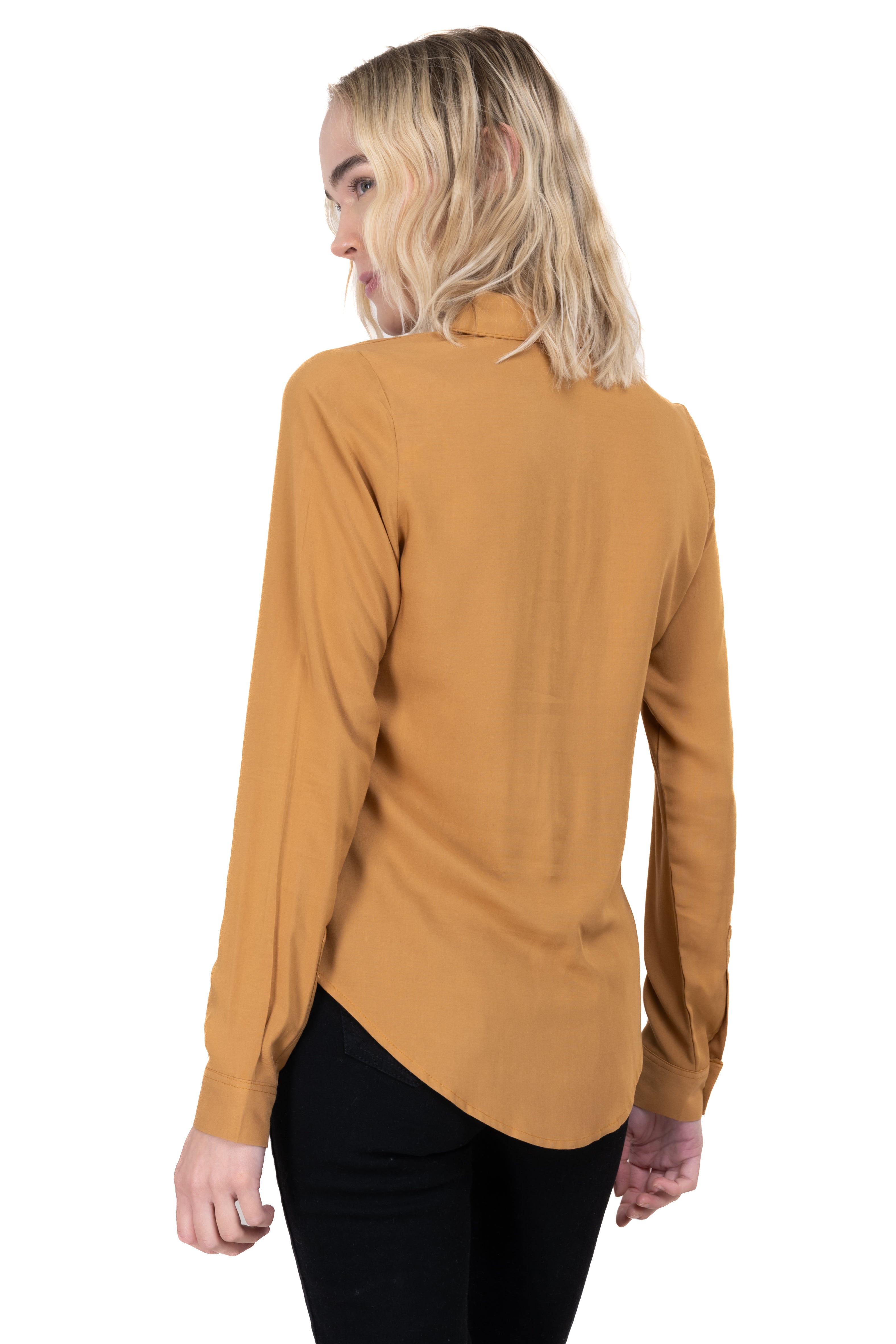 Long sleeved blouse KHAKI