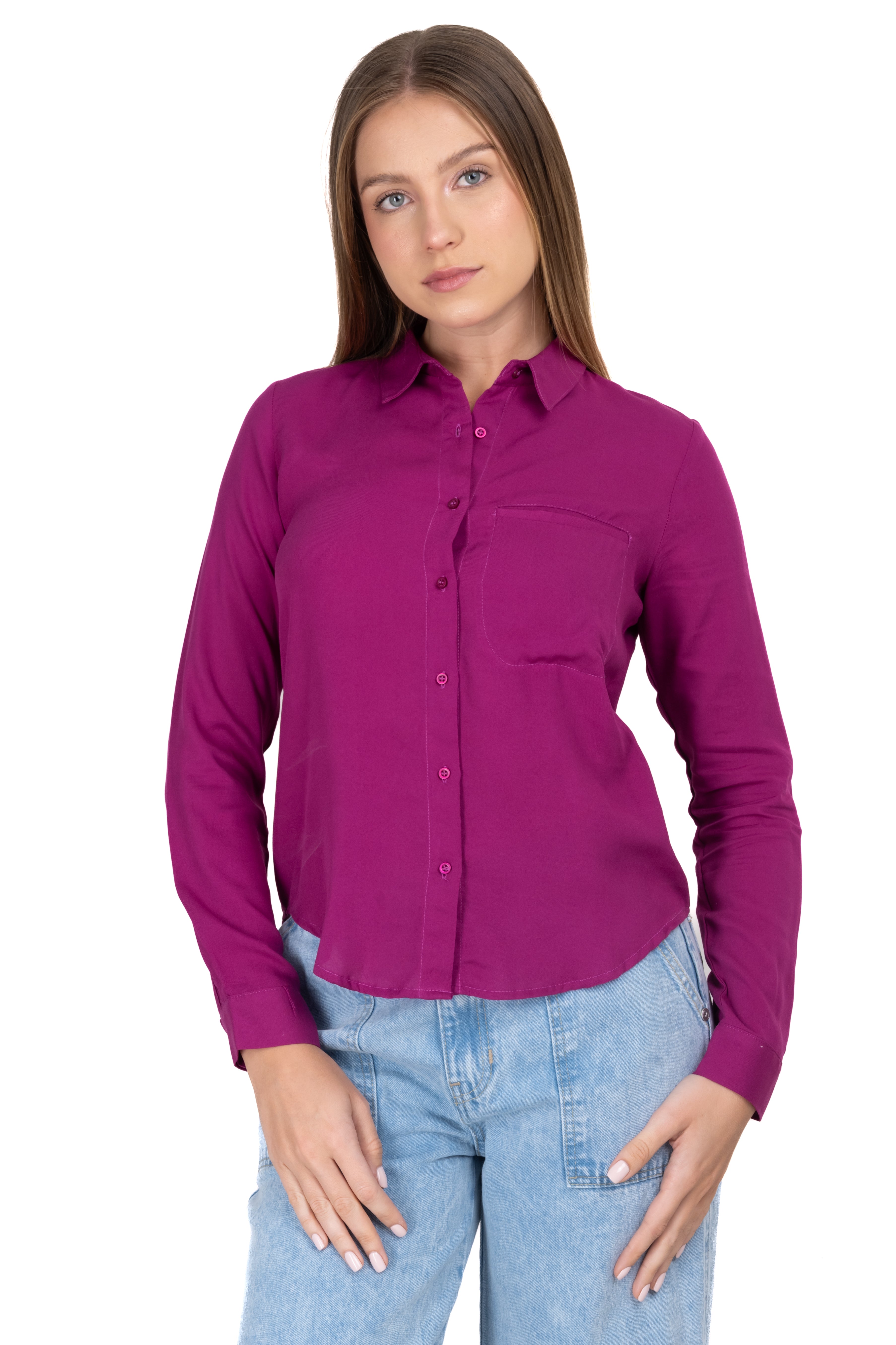 Long sleeved blouse MAGENTA