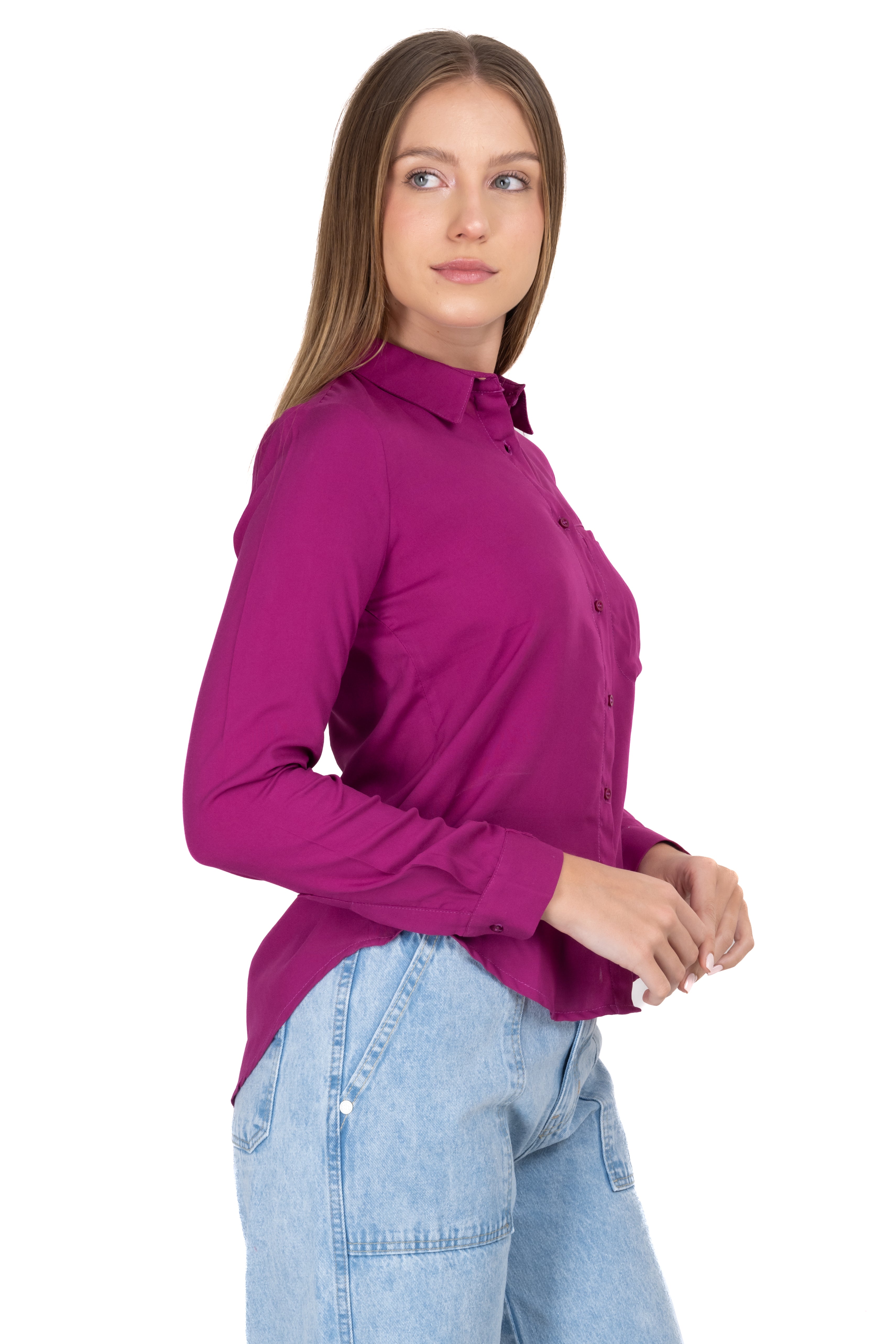 Long sleeved blouse MAGENTA