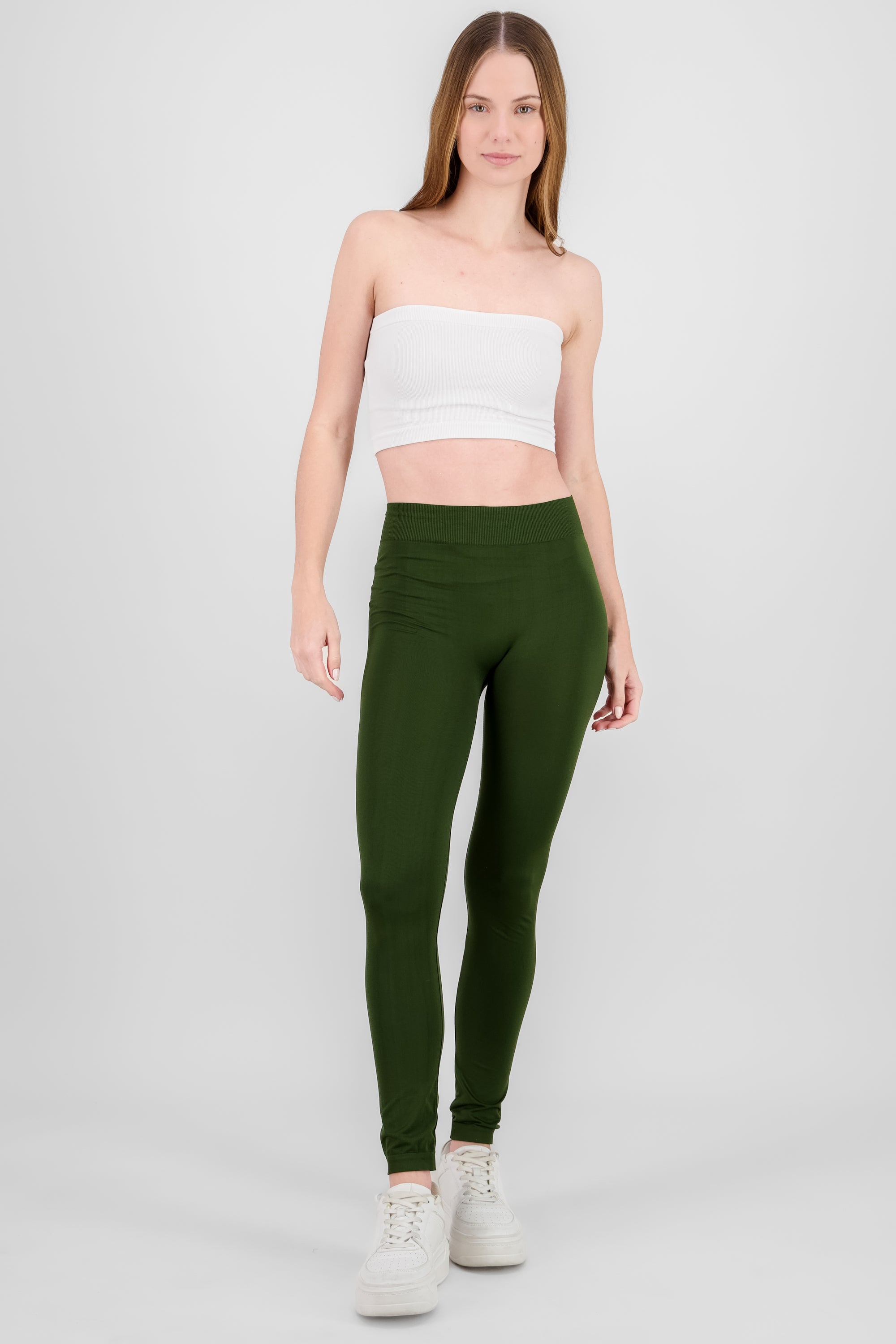 Mid Waist Leggings DARK GREEN