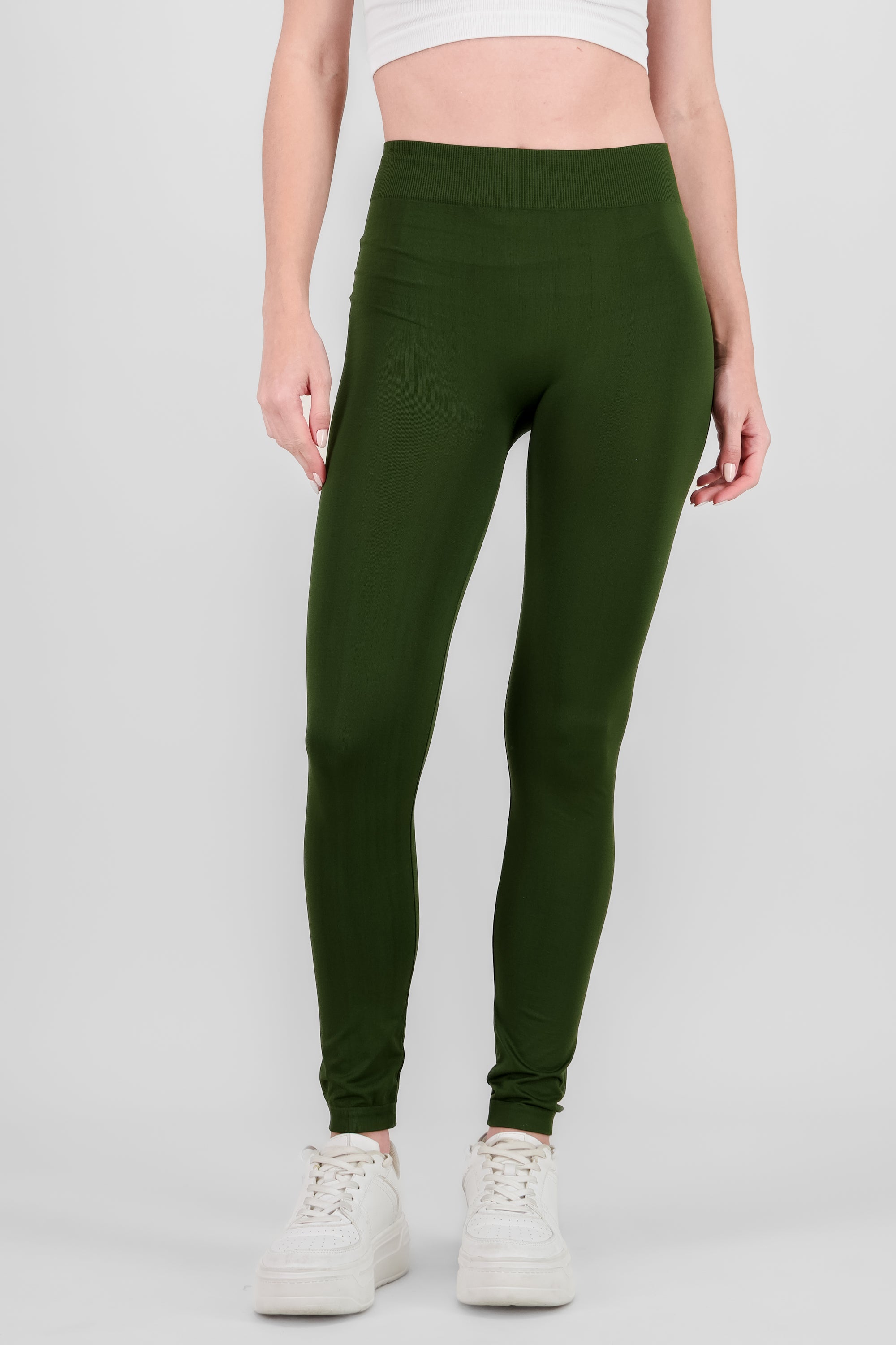 Mid Waist Leggings DARK GREEN