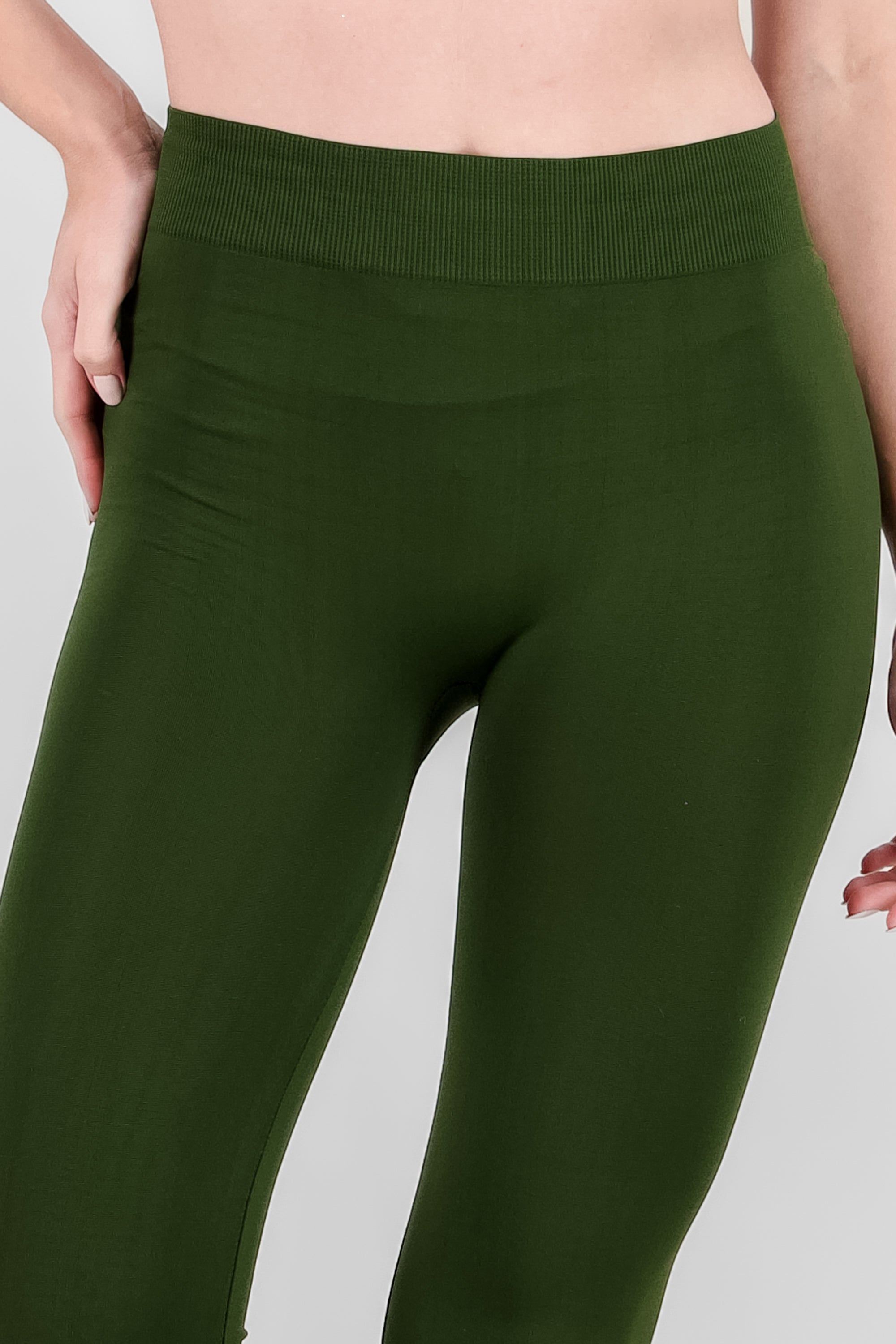 Mid Waist Leggings DARK GREEN