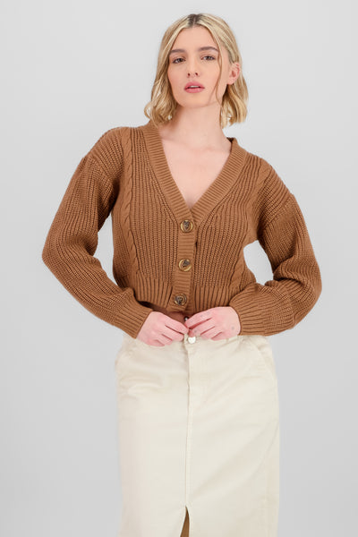 Knitted ButtonFront Cardigan 