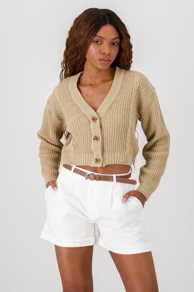 Knitted ButtonFront Cardigan 