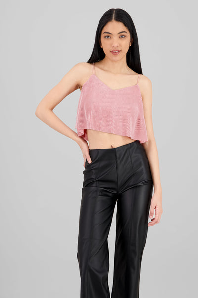 Pleated crop cami 