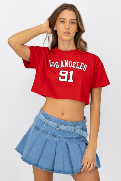 Los Angeles shortsleeved top TOMATO RED