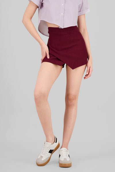 Wrapped skort PLUM