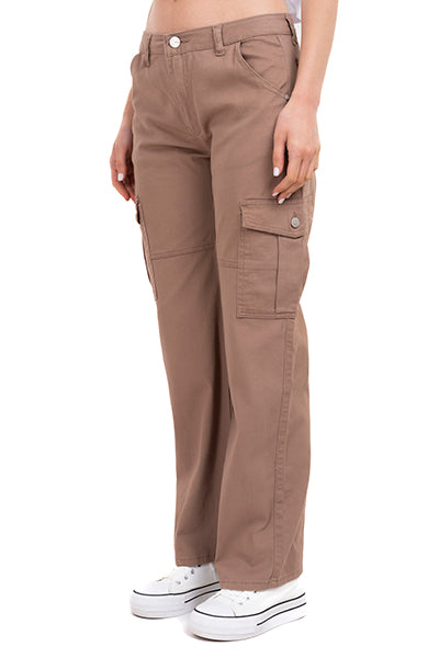 Cargo wide leg jeans IVORY