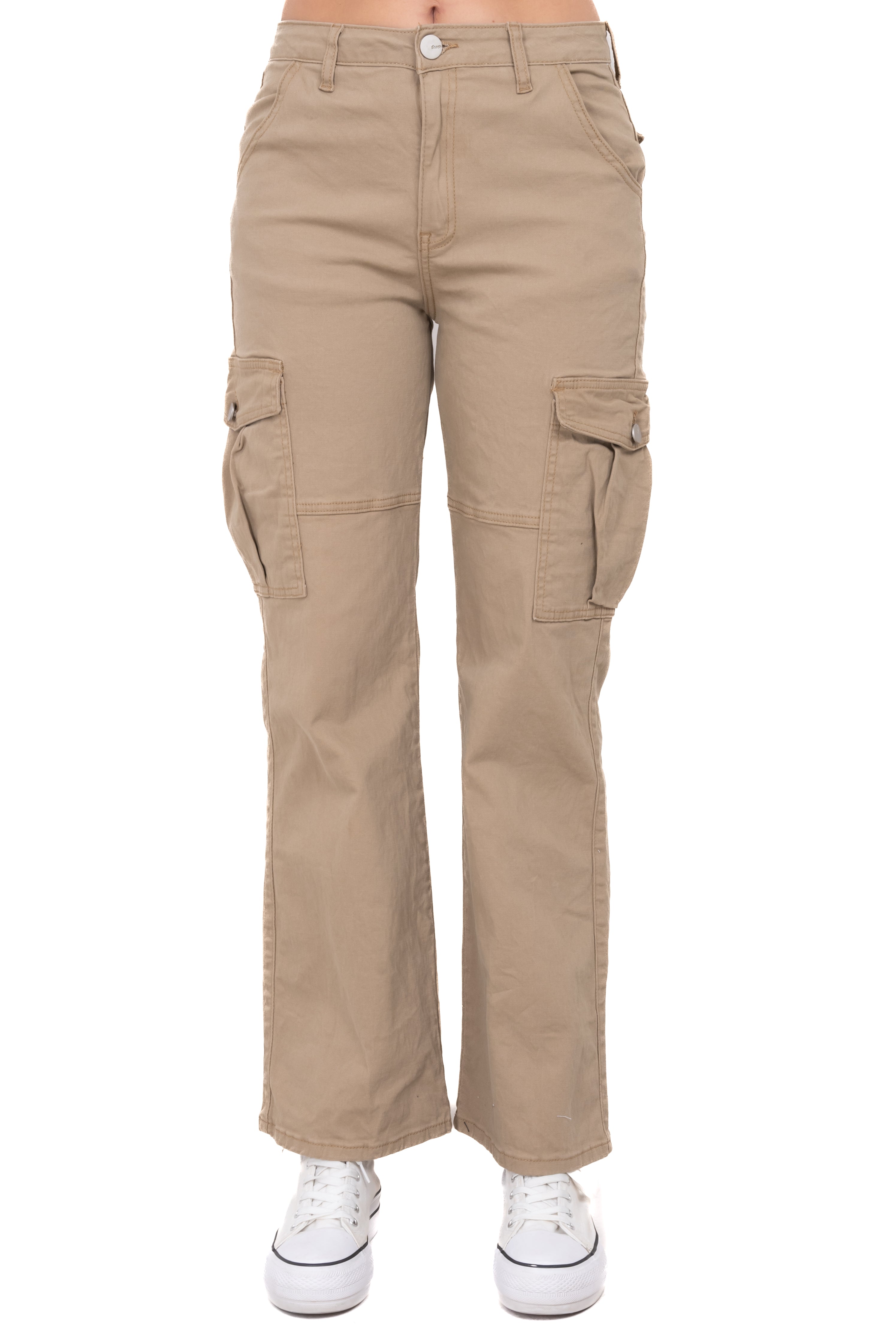 Cargo wide leg jeans KHAKI