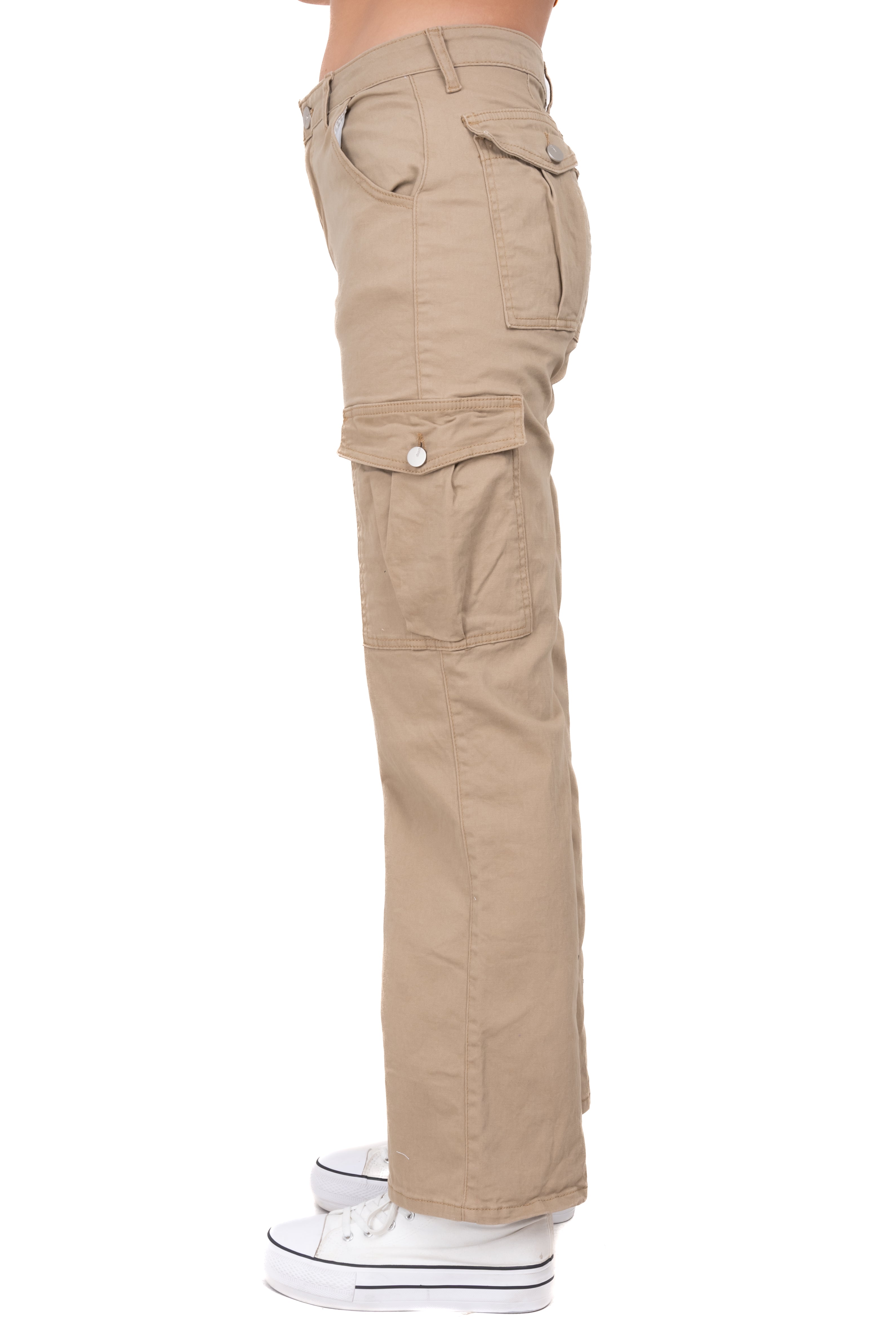 Cargo wide leg jeans KHAKI