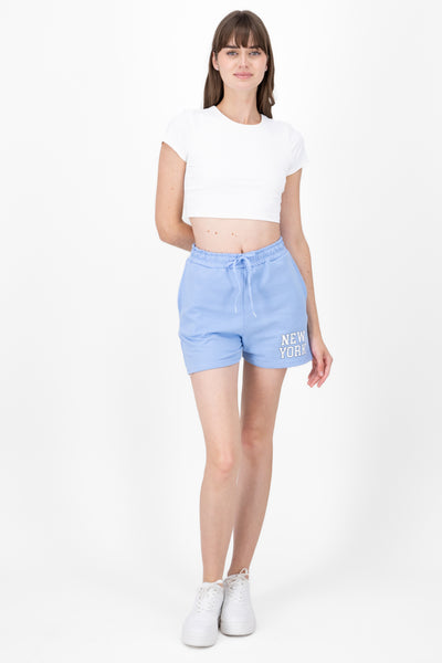 Highwaisted print short WHITE COMBO