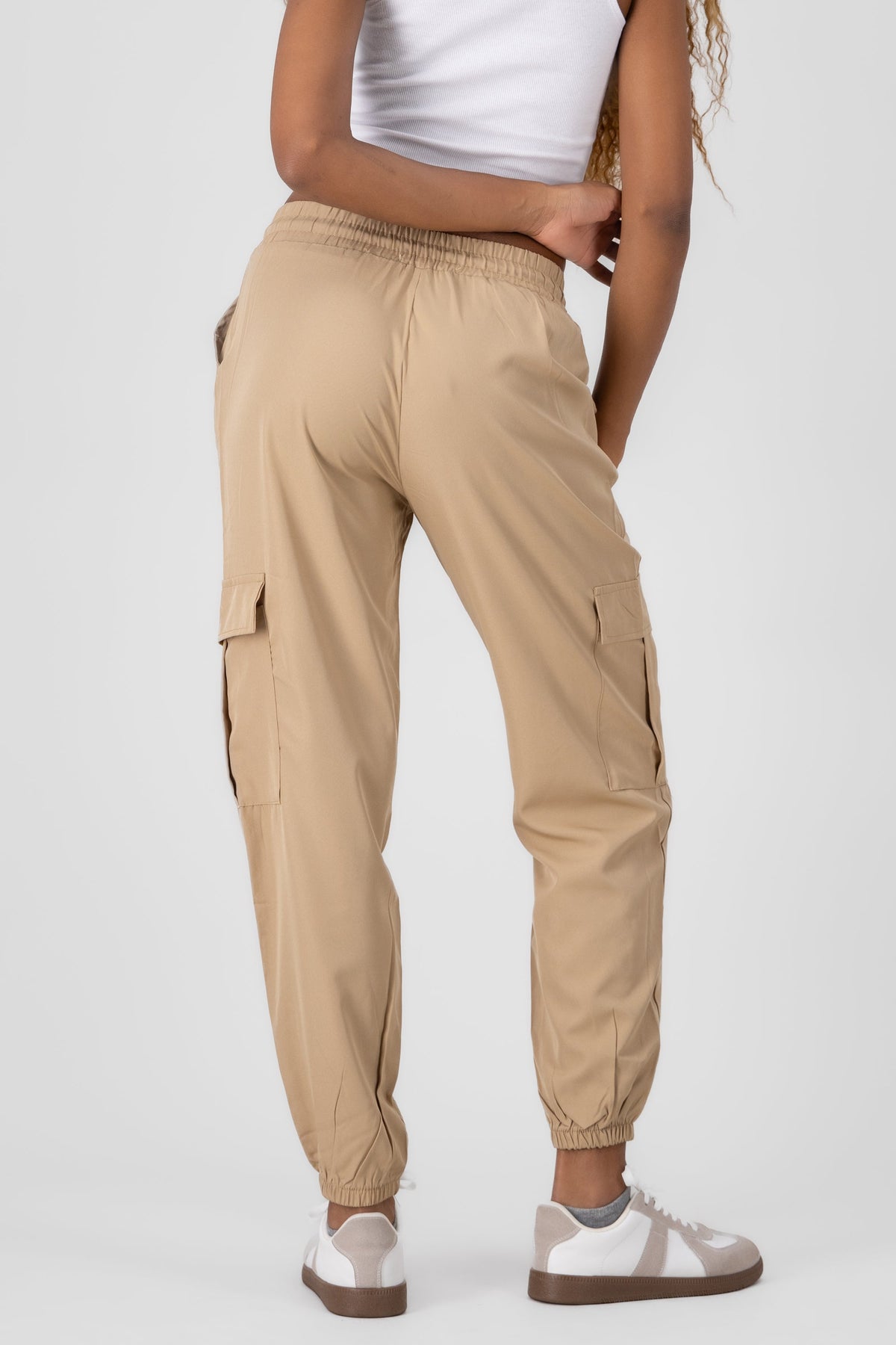 Solid Cargo Pants with Pockets