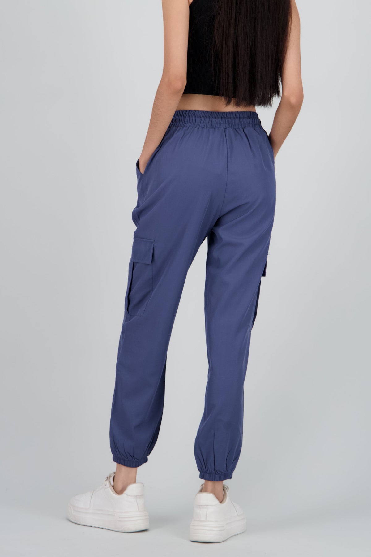 Solid Cargo Pants with Pockets