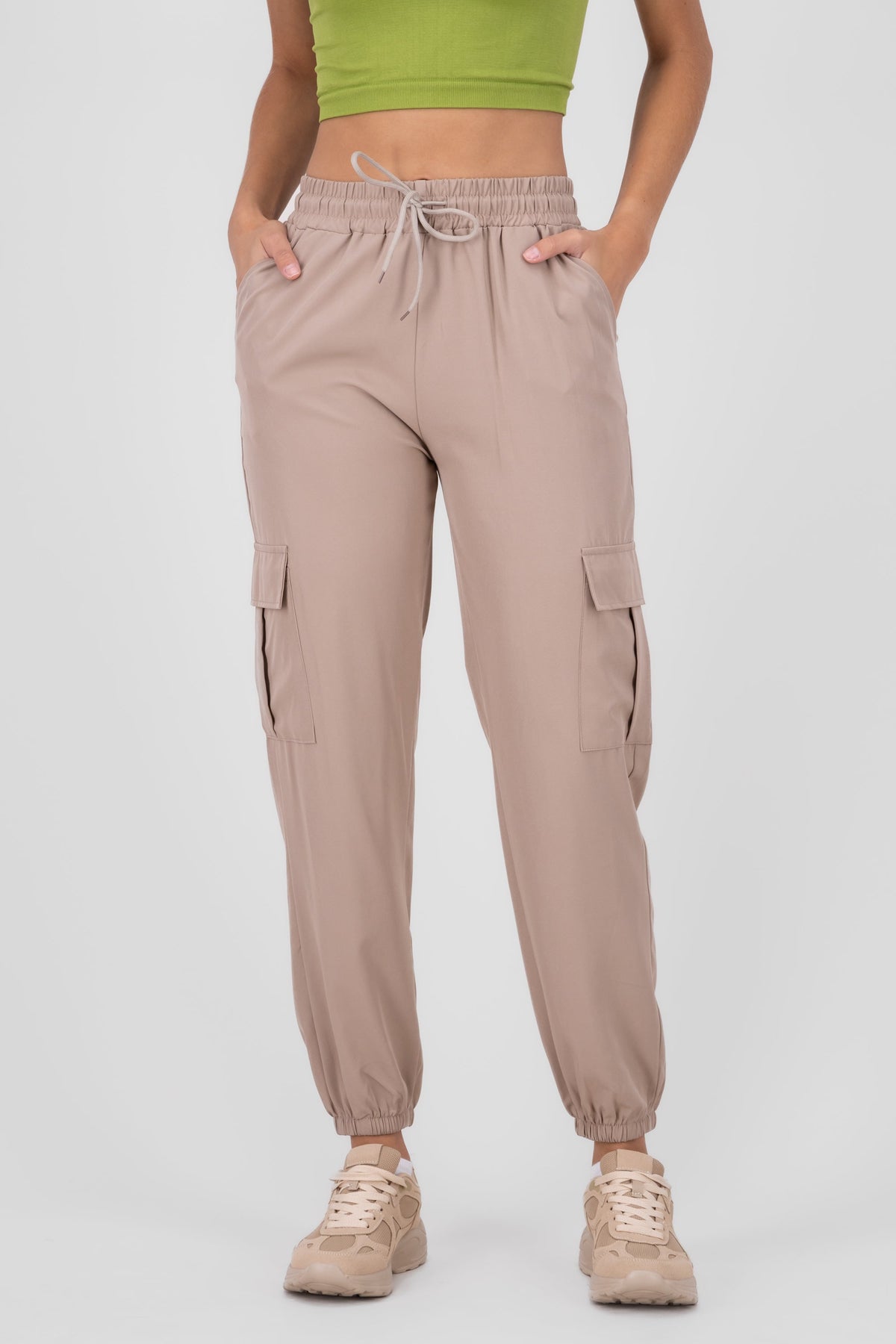 Solid Cargo Pants with Pockets