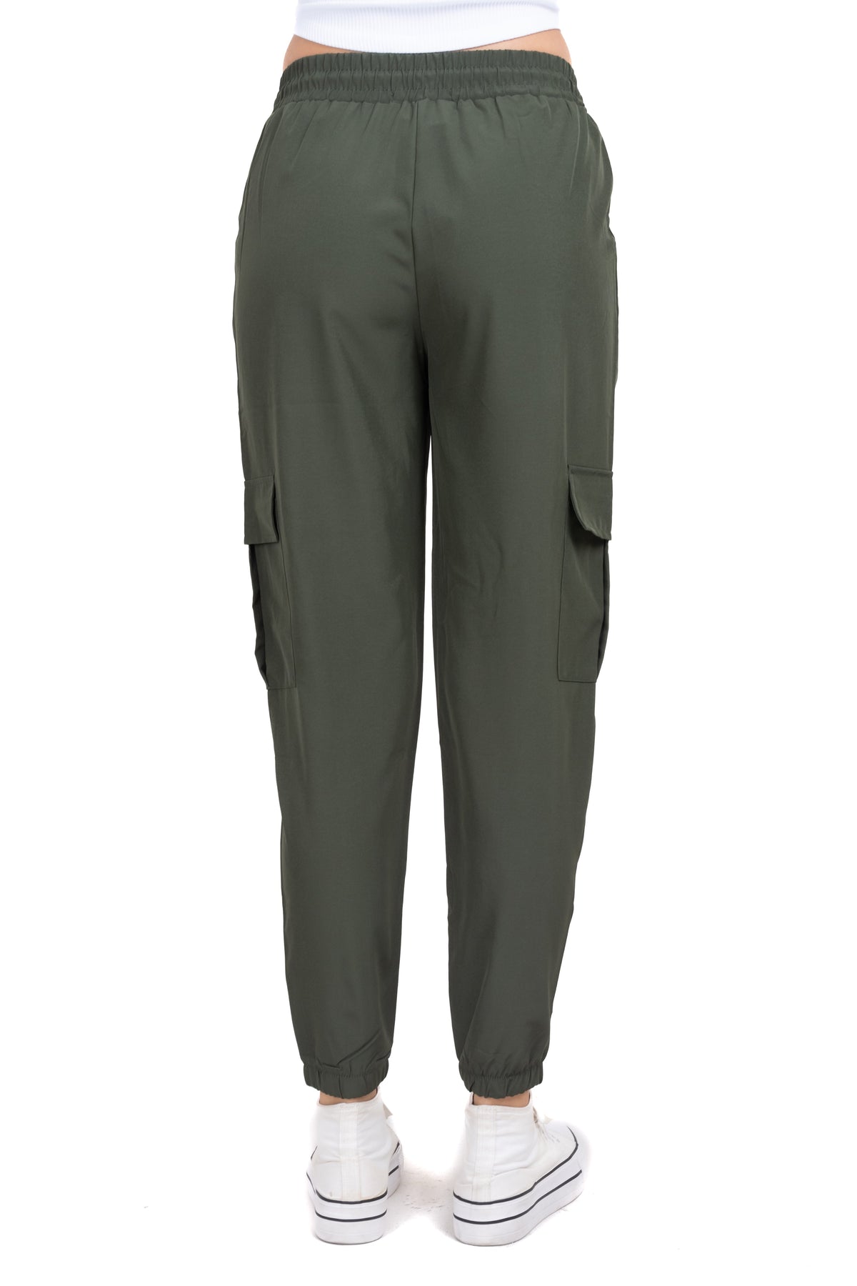 Solid Cargo Pants with Pockets