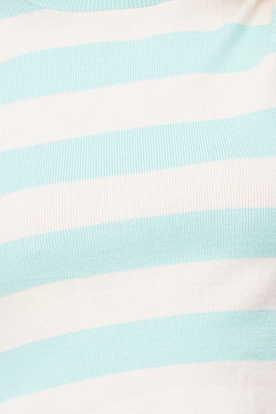 Soft Stripped Short Sleeve Top MINT