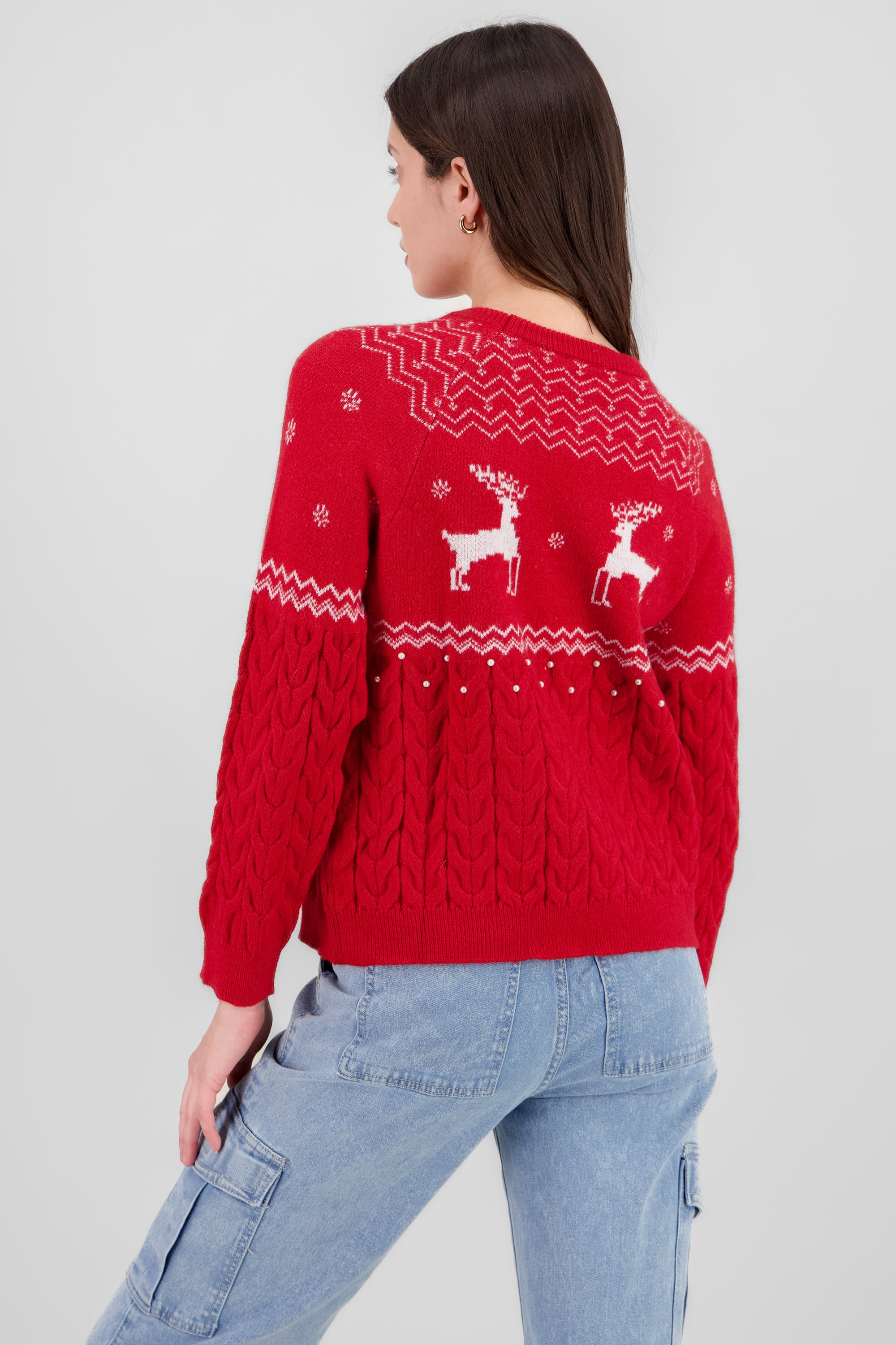 Reindeer Christmas Sweater RED