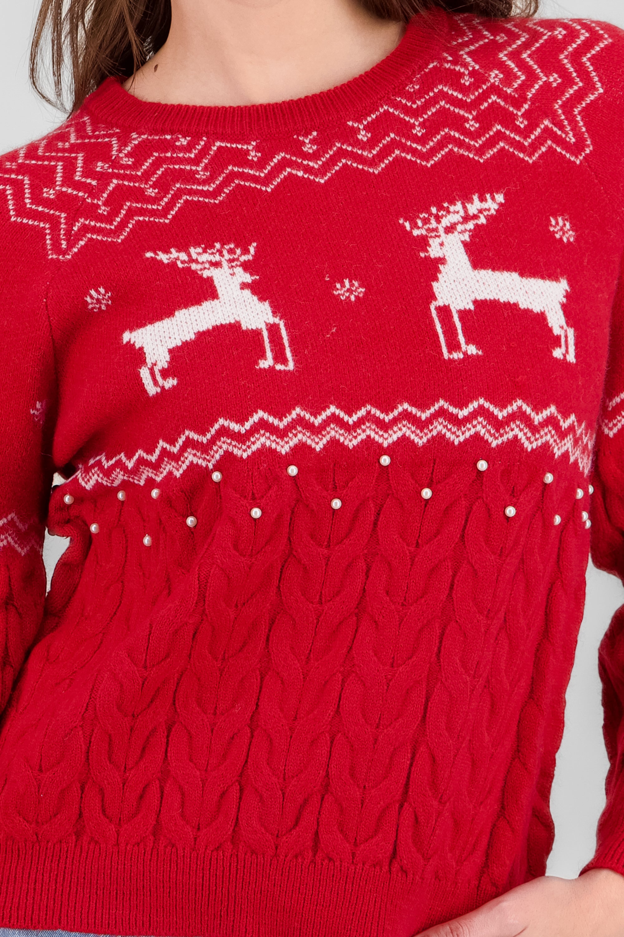 Reindeer Christmas Sweater RED