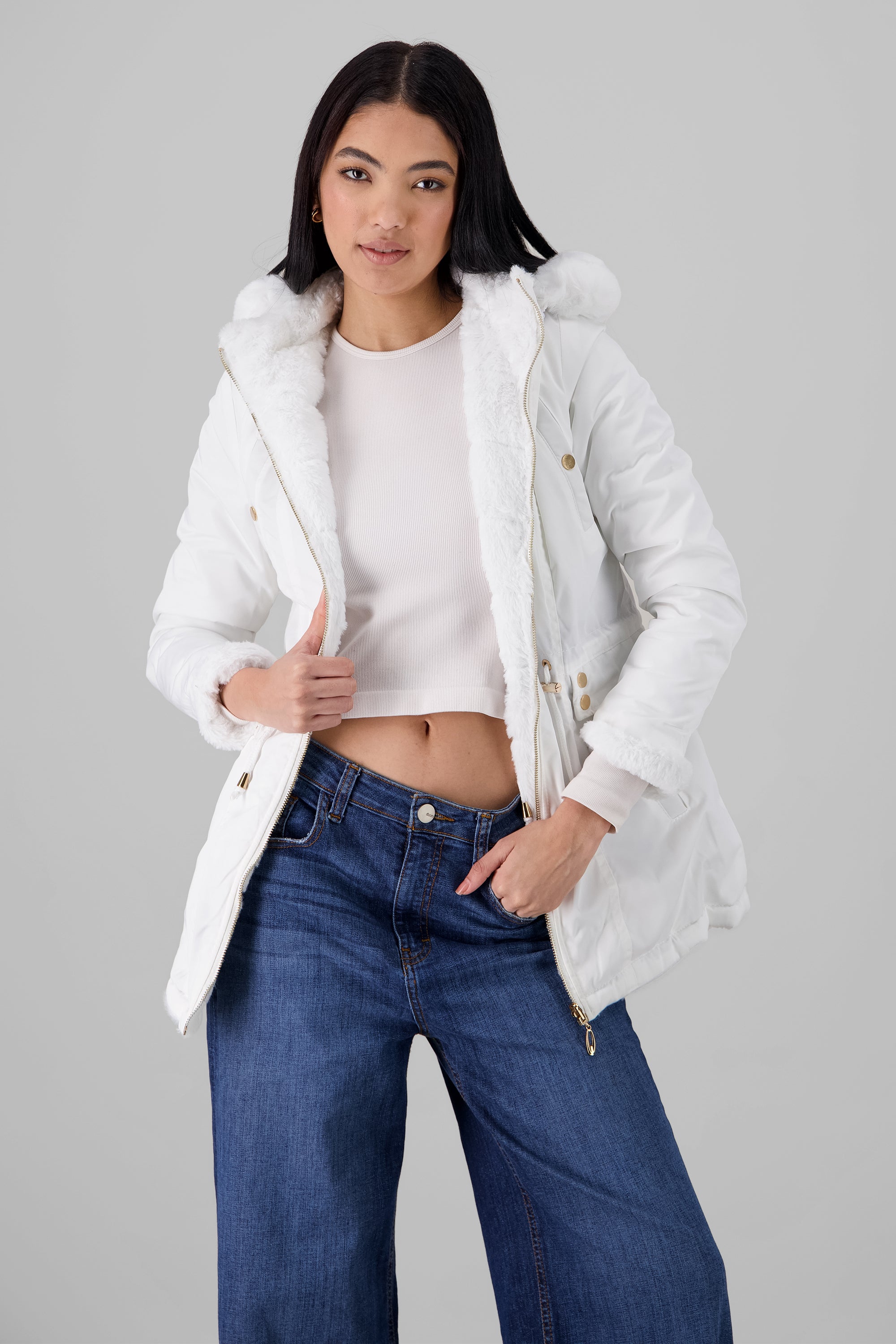 Reversible Puffer Jacket WHITE