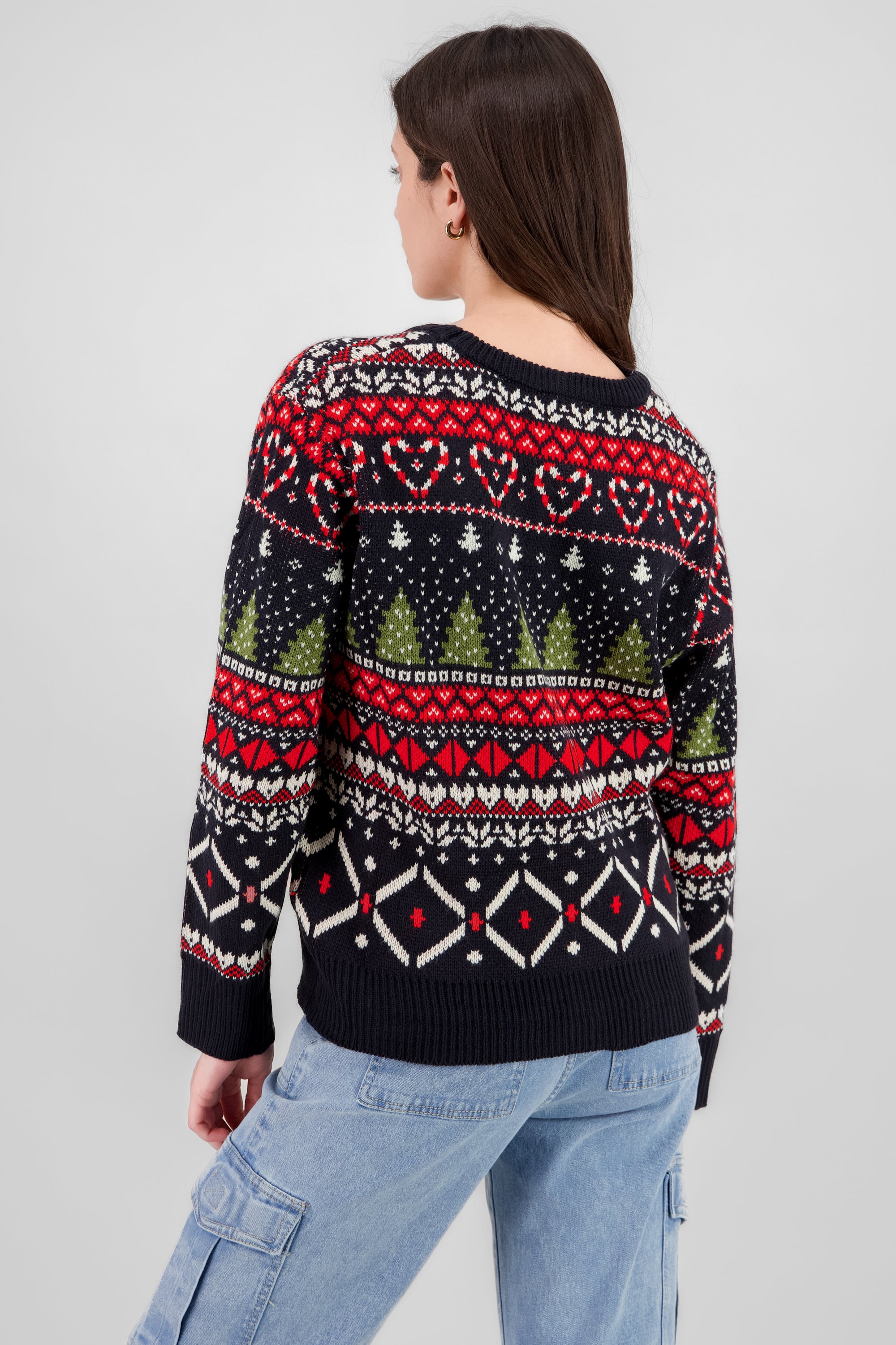 Patterns Christmas Sweater NAVY COMBO