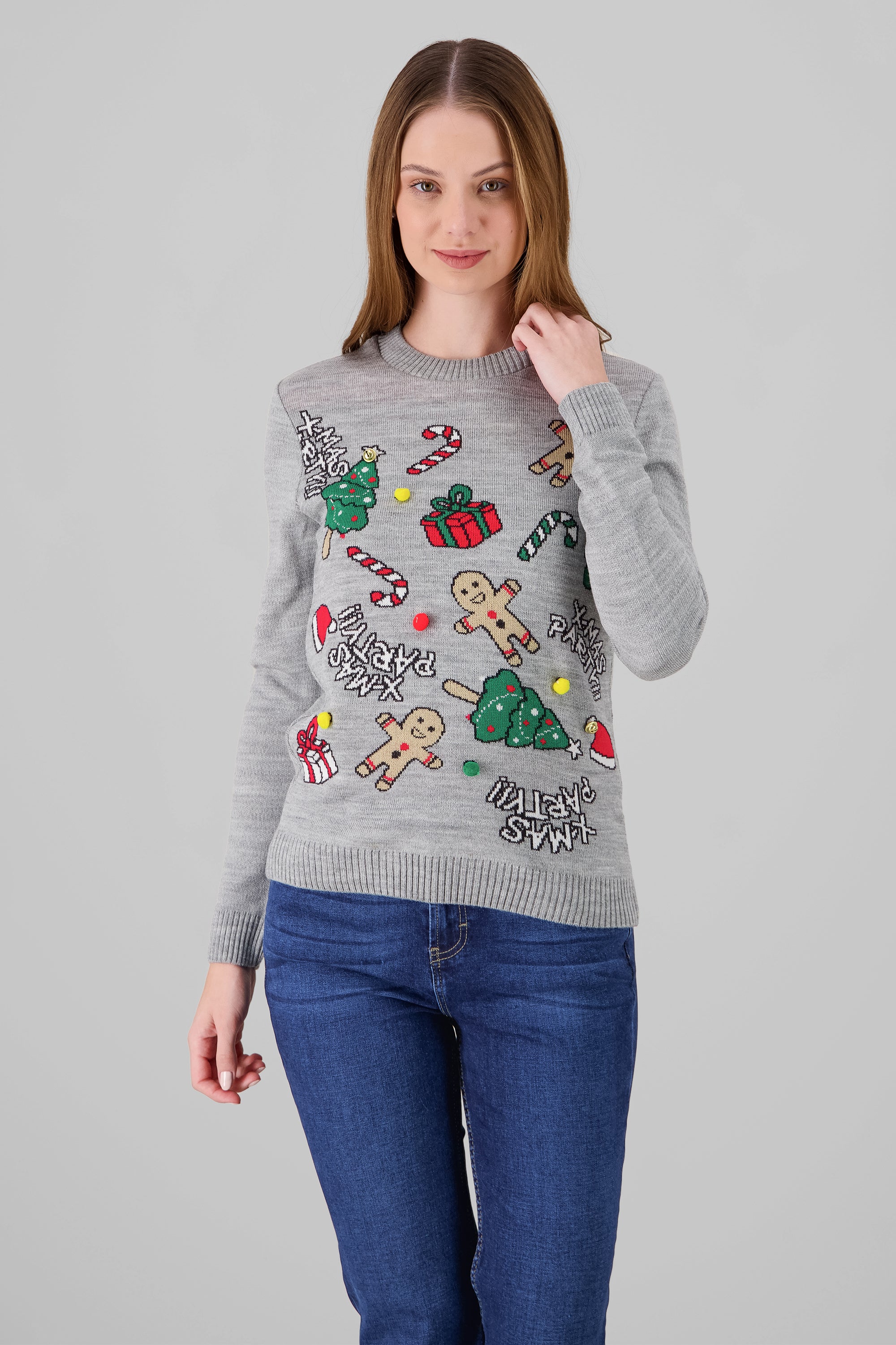 X-Mas Party Sweater GRAY COMBO