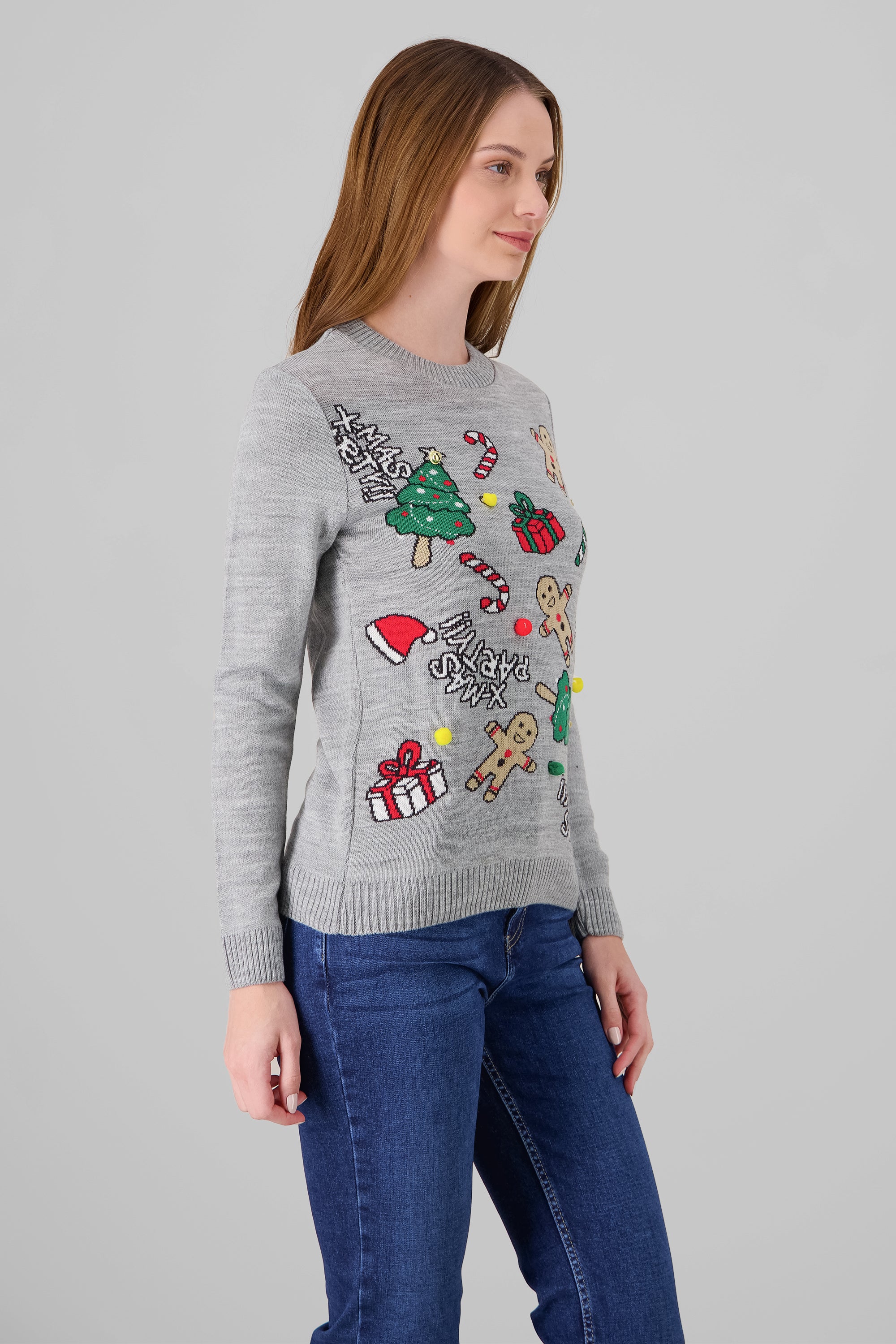 X-Mas Party Sweater GRAY COMBO