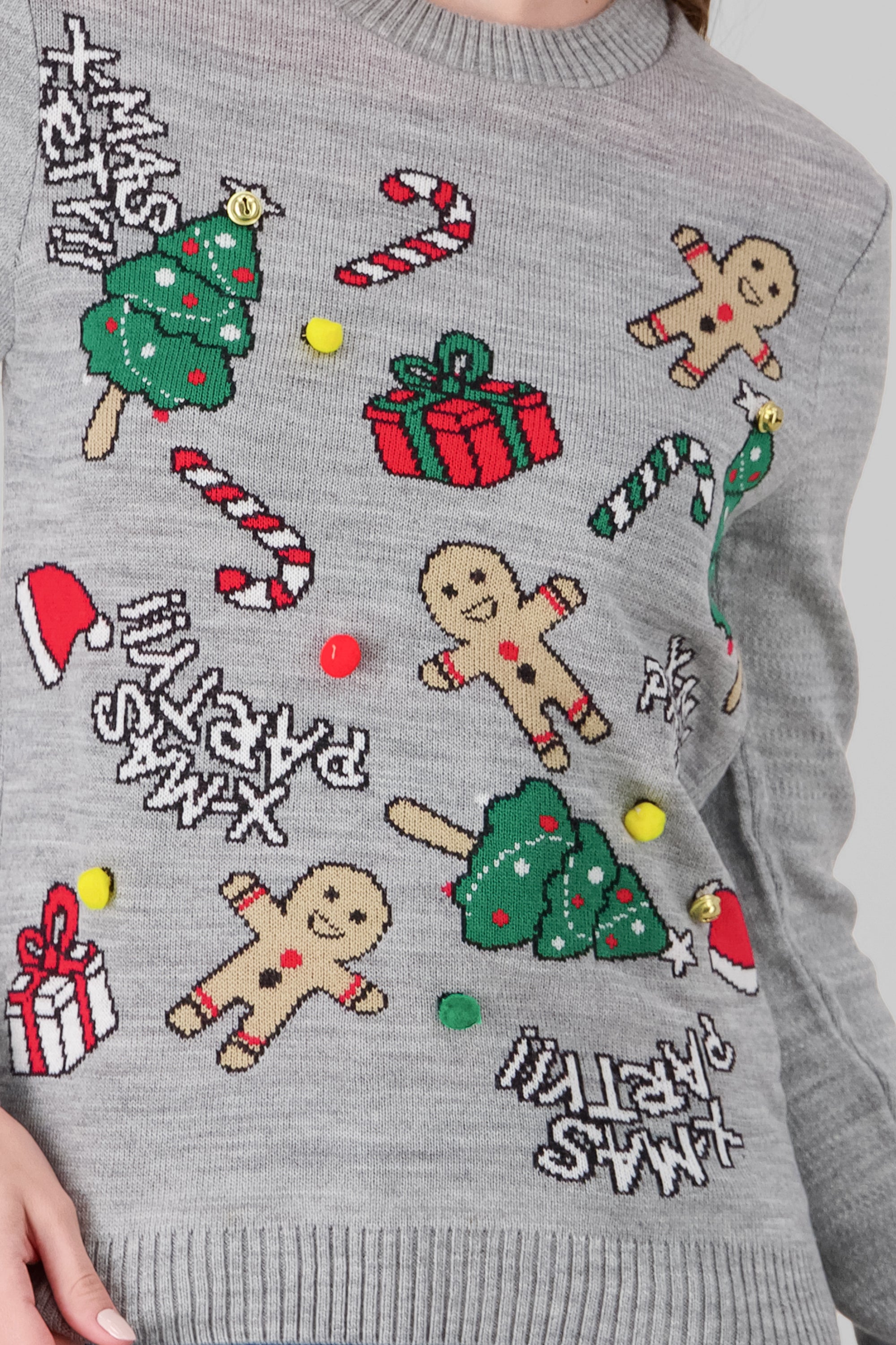 X-Mas Party Sweater GRAY COMBO