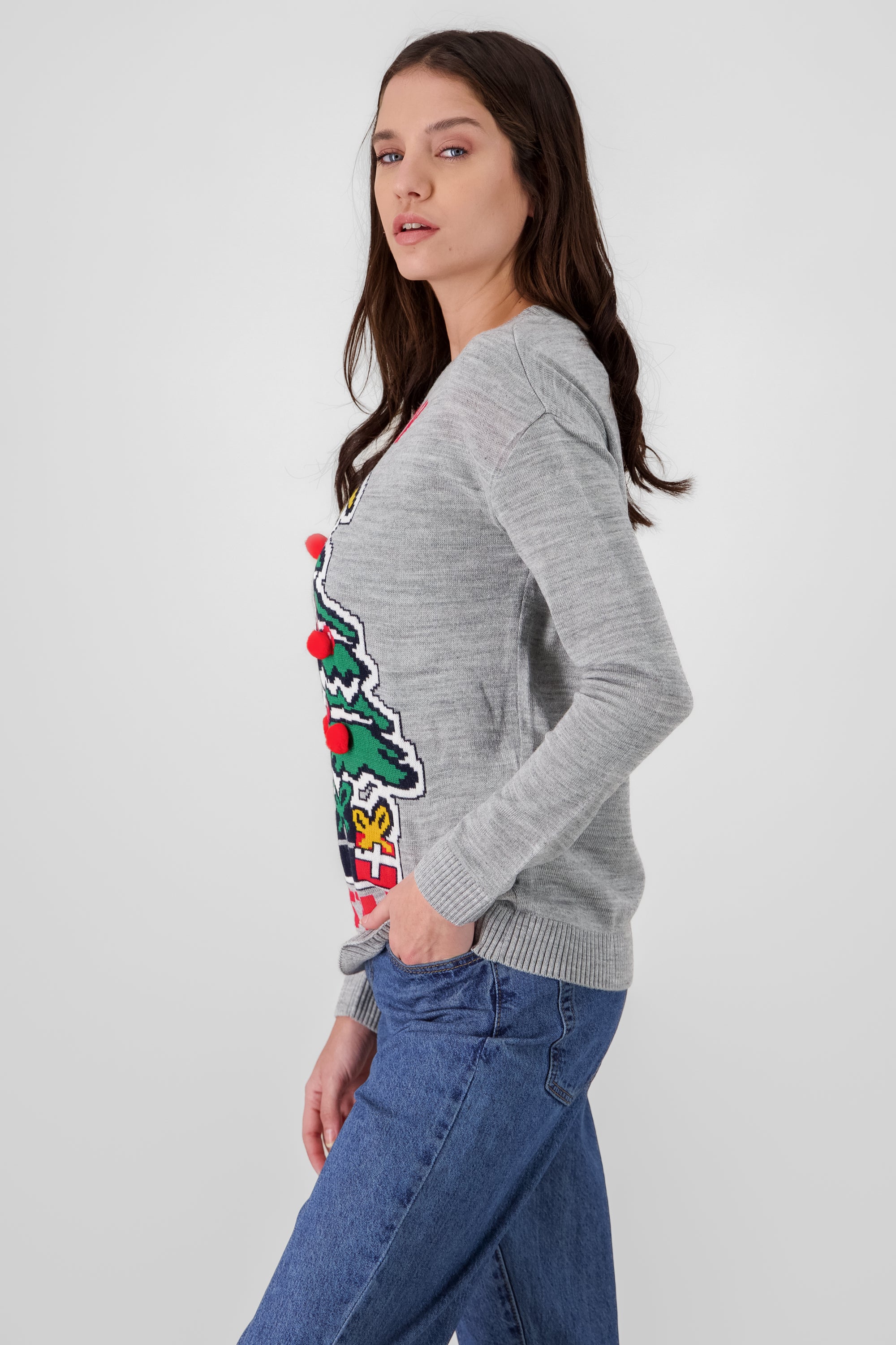 Christmas Tree Sweater GRAY COMBO