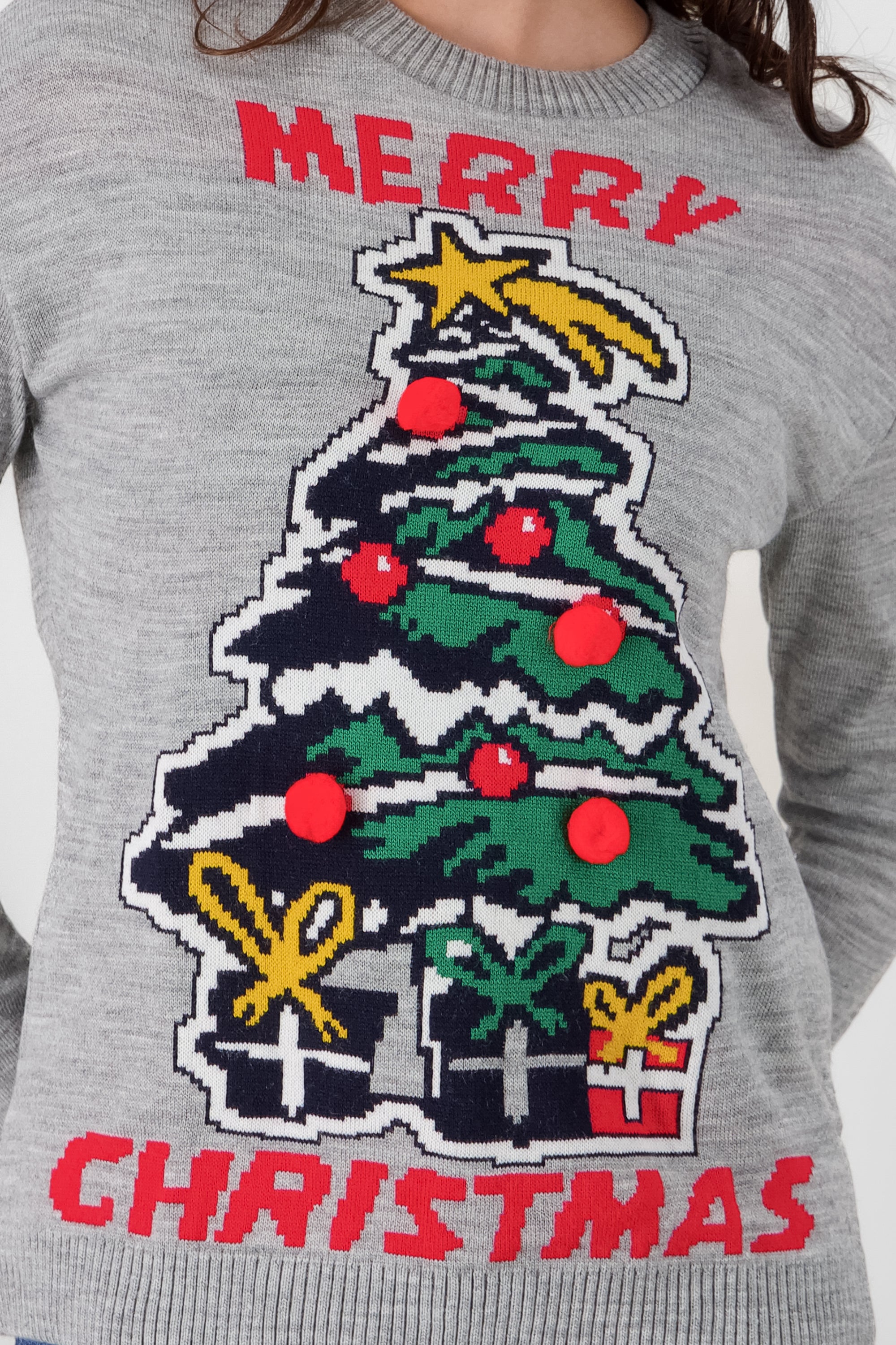 Christmas Tree Sweater GRAY COMBO