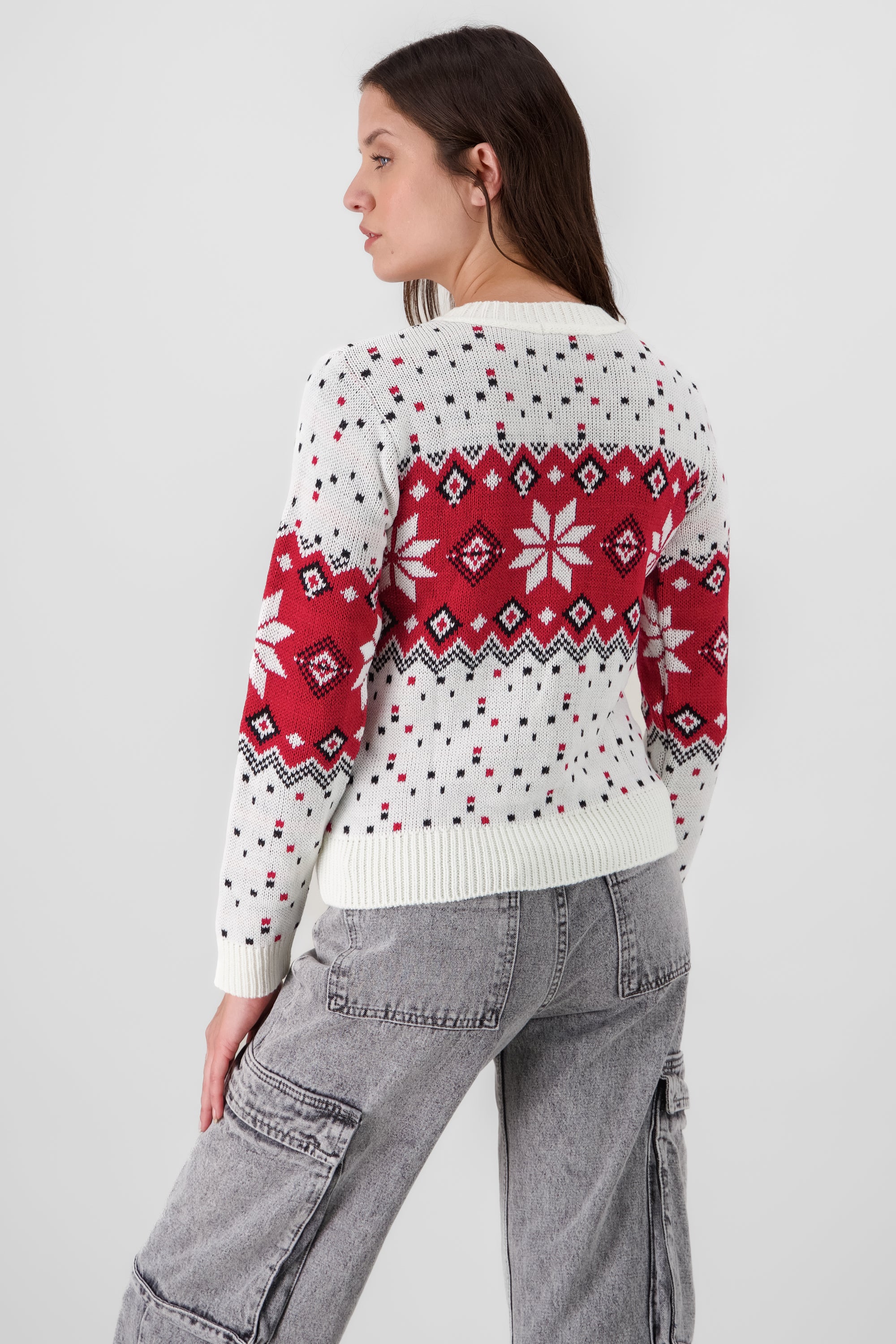 Christmas Snowflake Sweater WHITE COMBO