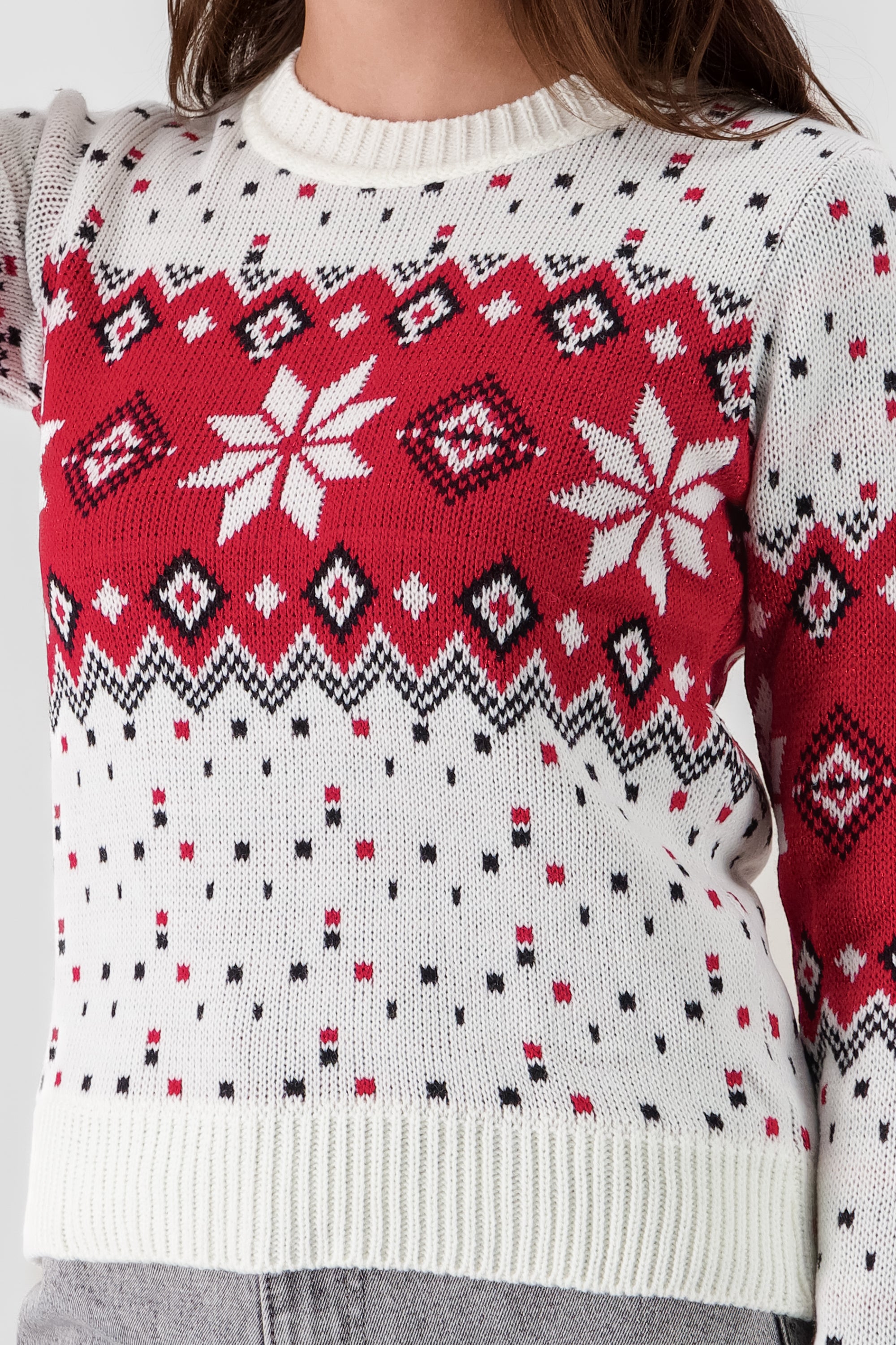 Christmas Snowflake Sweater WHITE COMBO