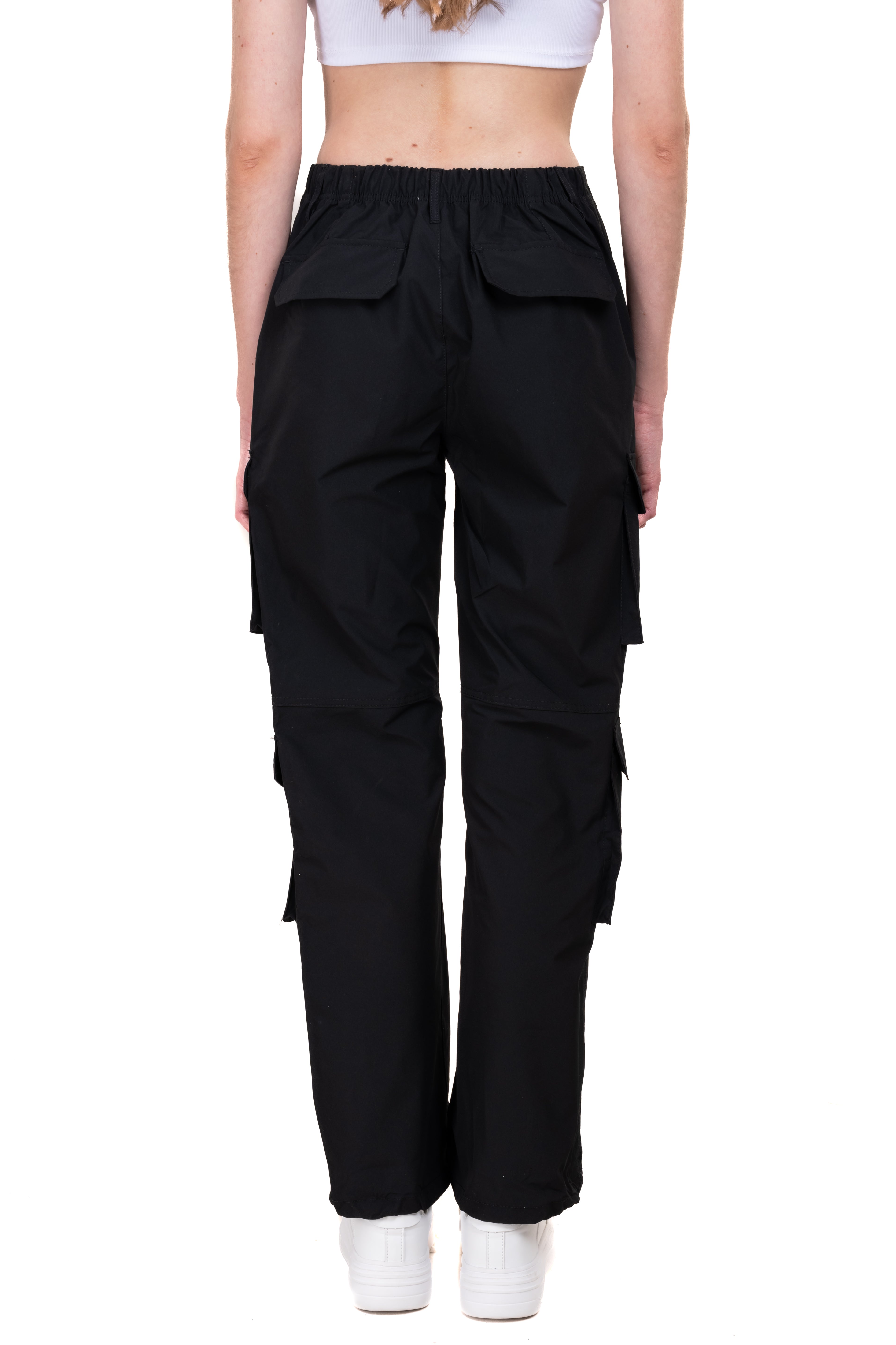 Multipocket cargo parachute pant BLACK