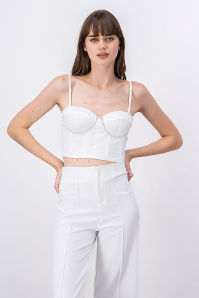 Basic Bustier Top WHITE