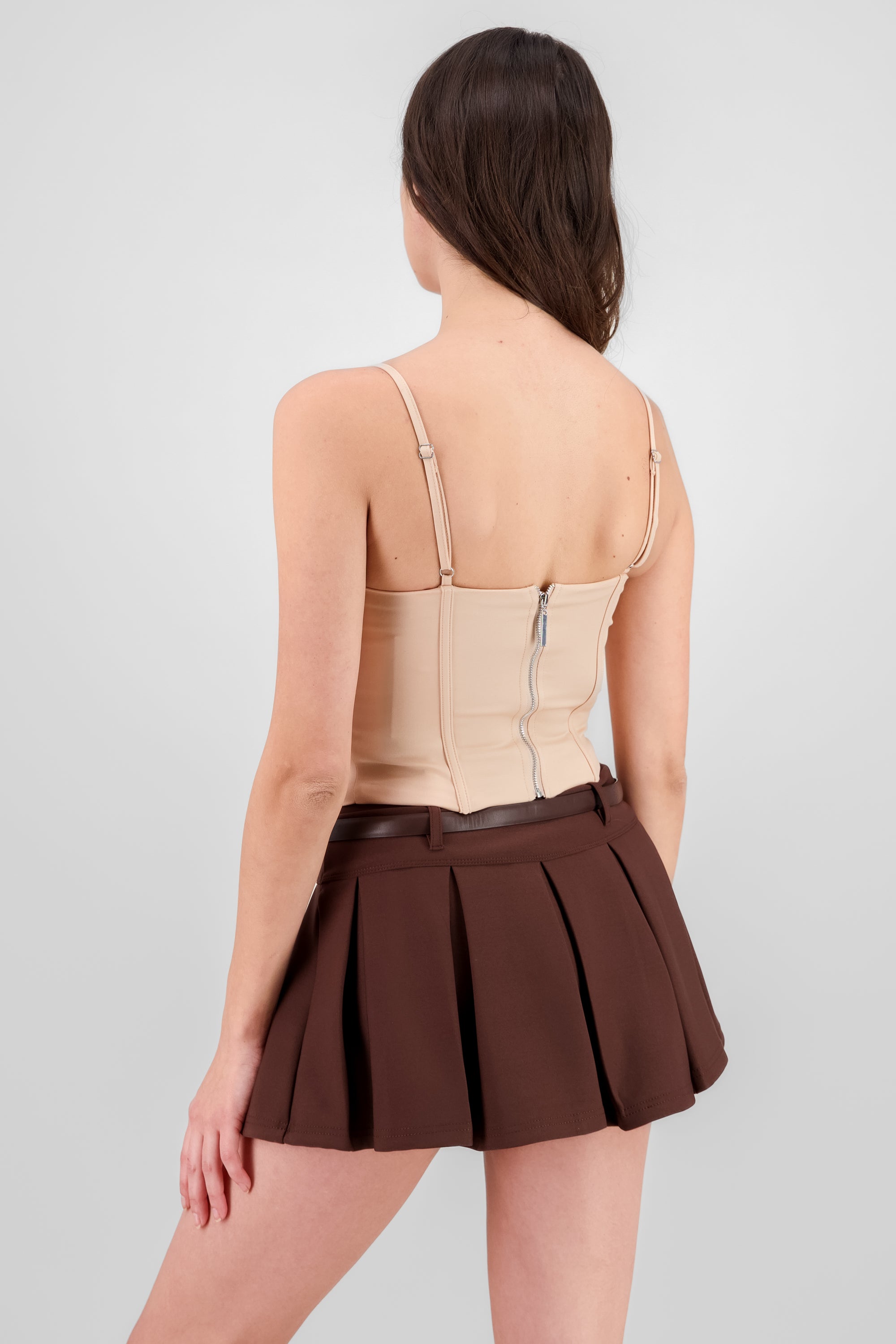 Padded corset top SAND