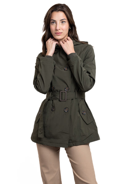 Solid Trench Coat With Button SAND