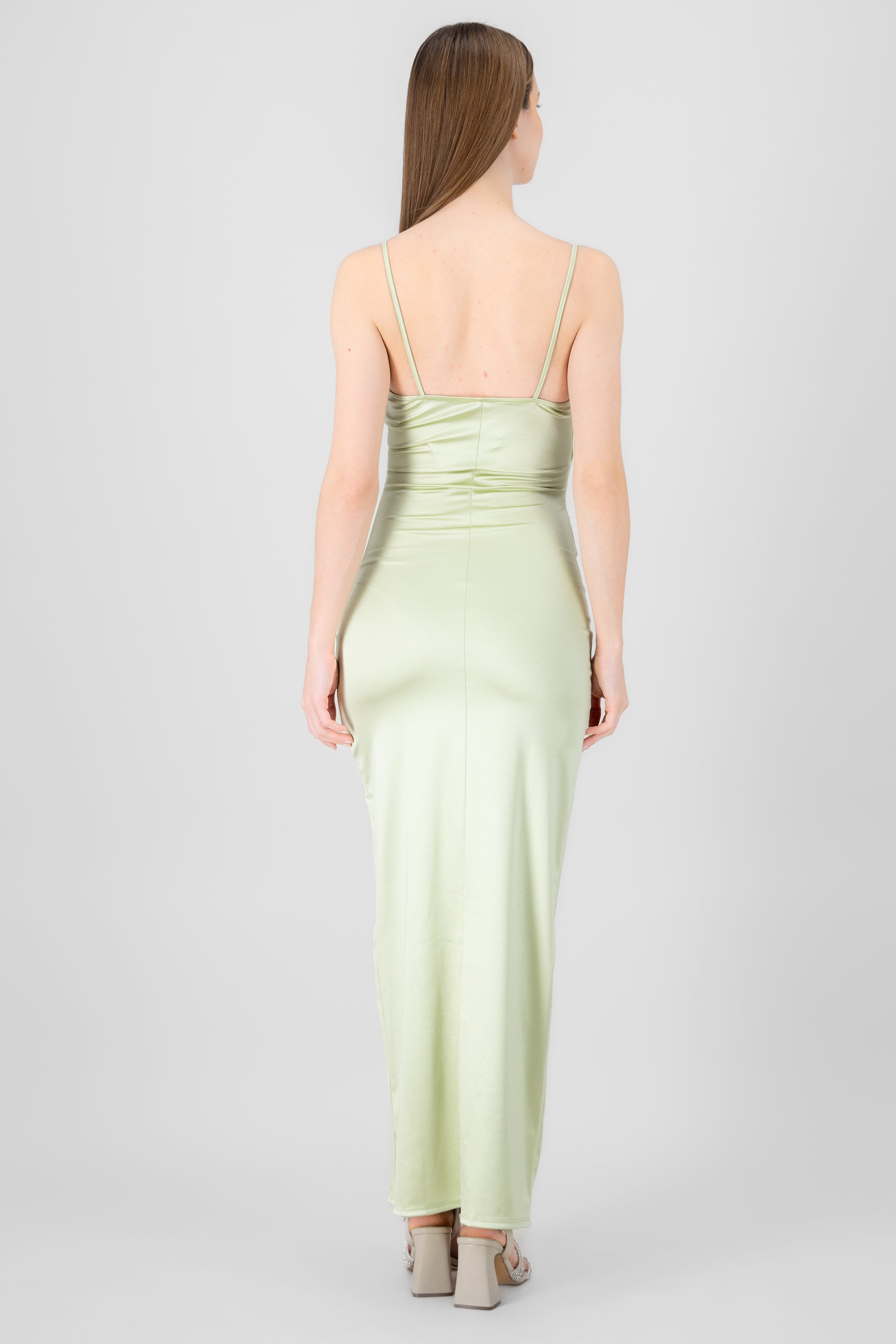 Draped satin dress MINT