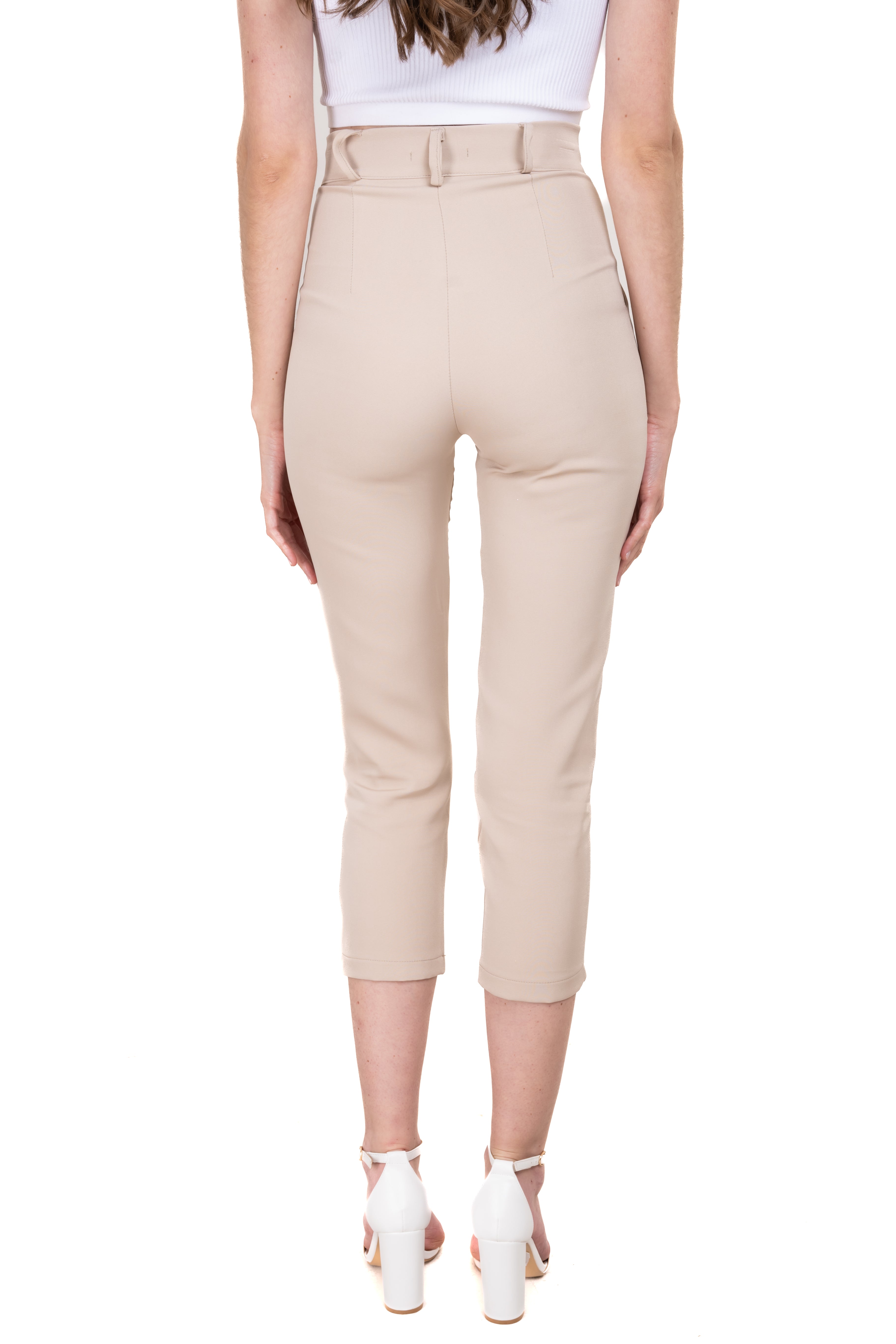 HighWaisted Pant with Pockets BEIGE