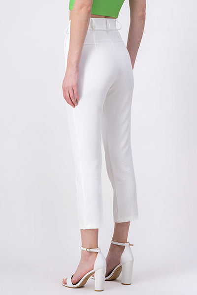 HighWaisted Pant with Pockets WHITE