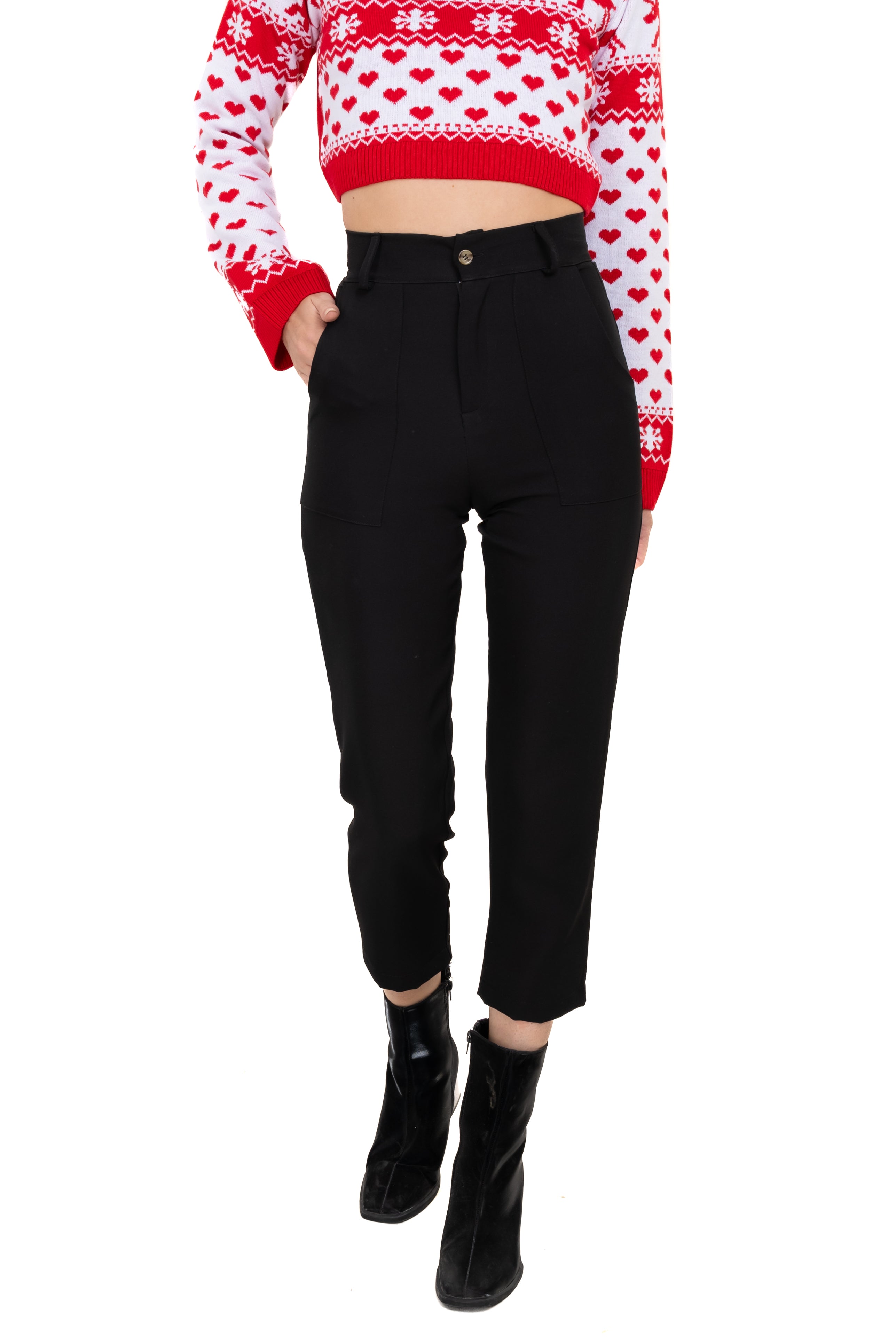 HighWaisted Pant with Pockets BLACK