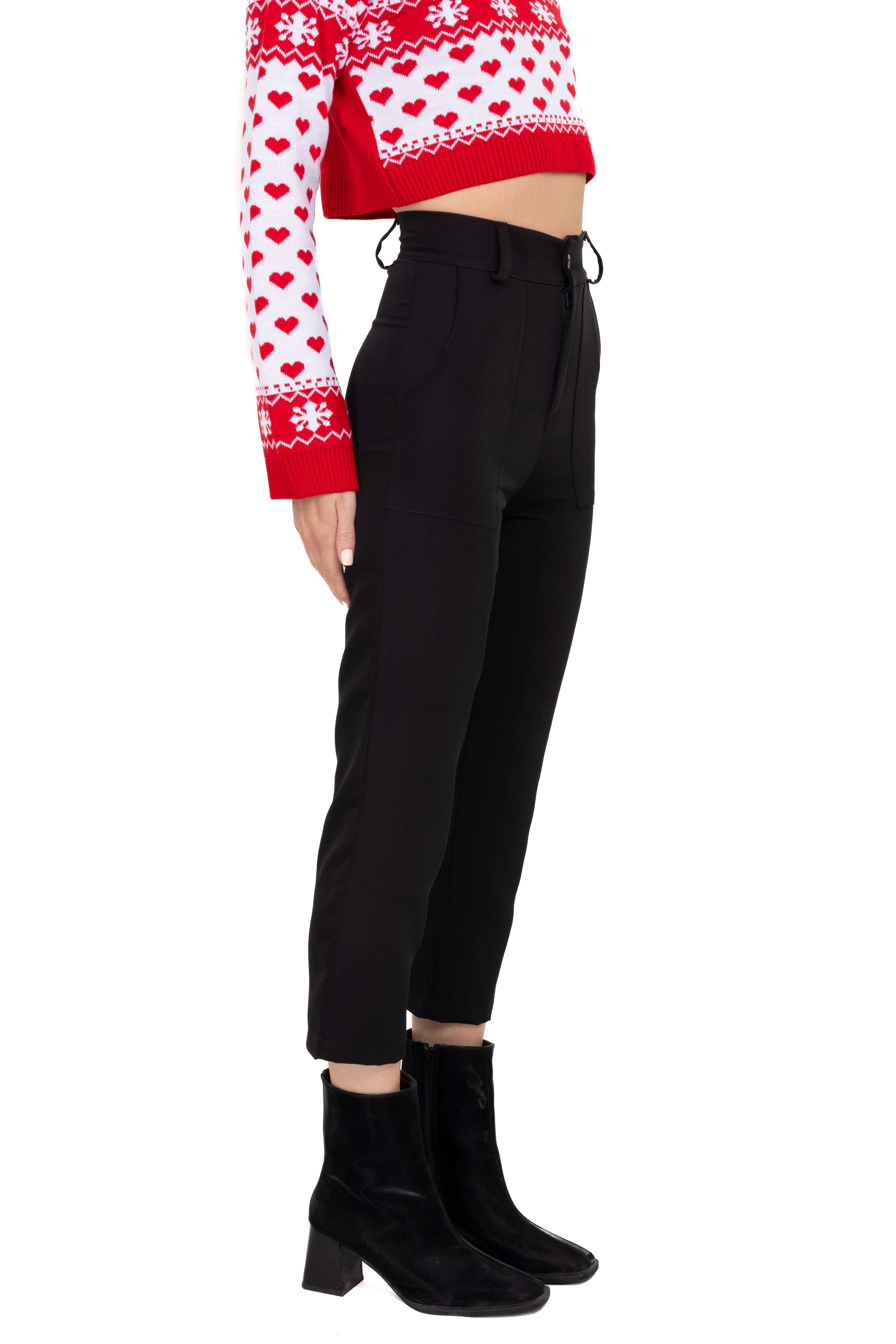 HighWaisted Pant with Pockets BLACK