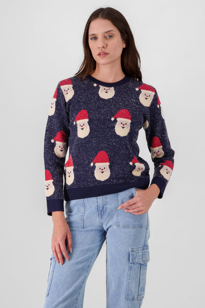 Santa Claus Sweater OLIVE COMBO