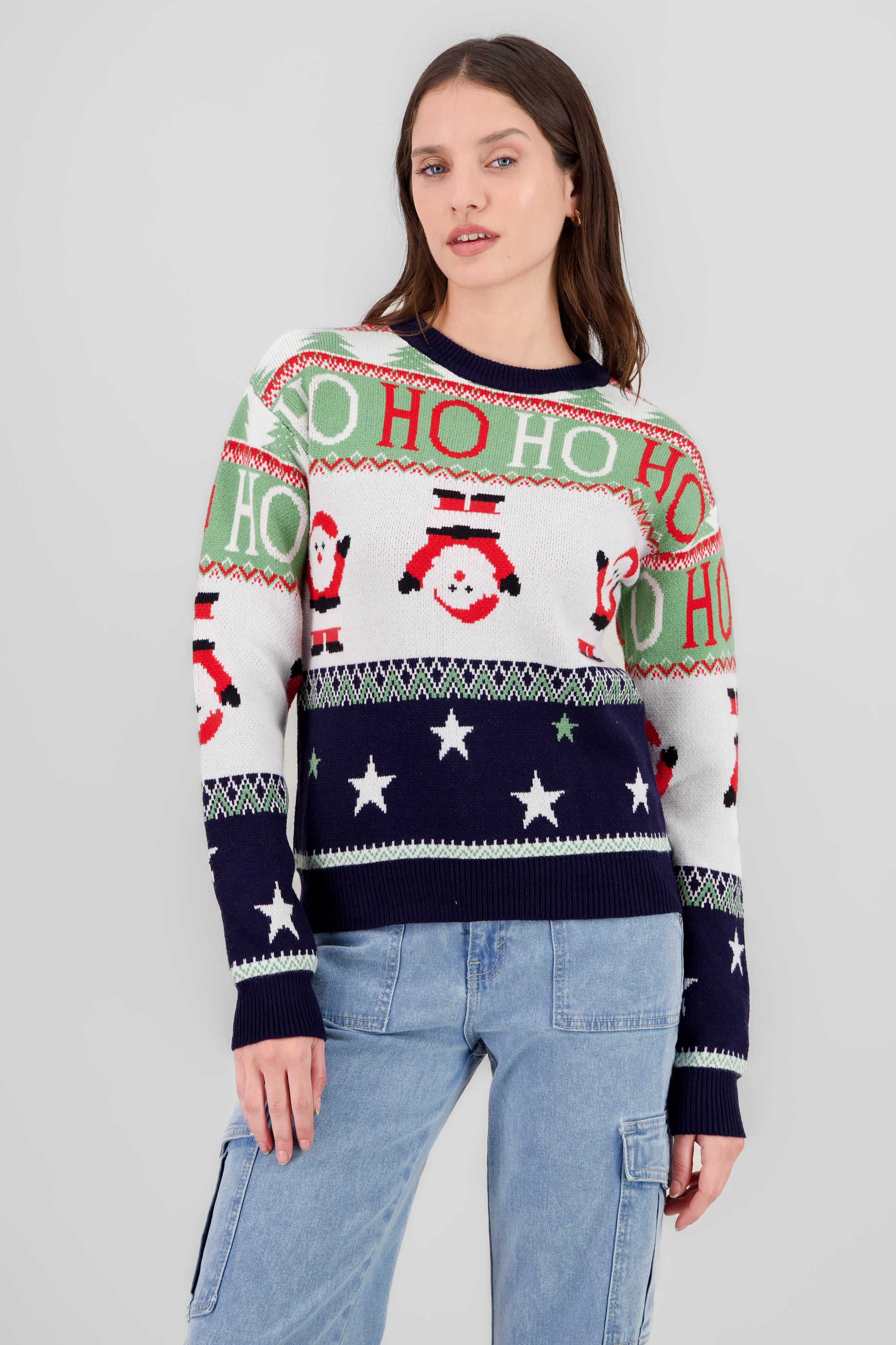 Santa Christmas Sweater NAVY COMBO