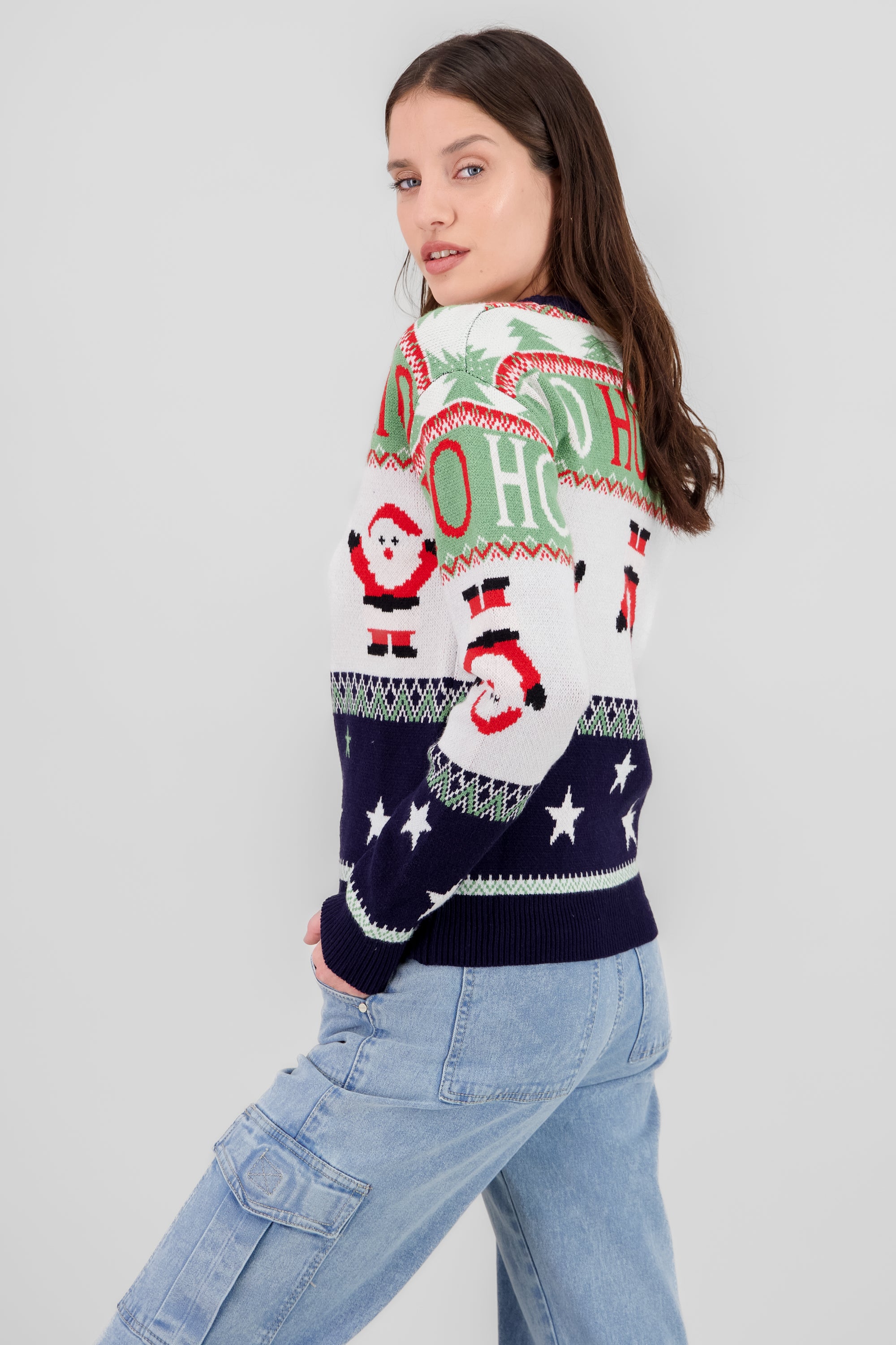 Santa Christmas Sweater NAVY COMBO