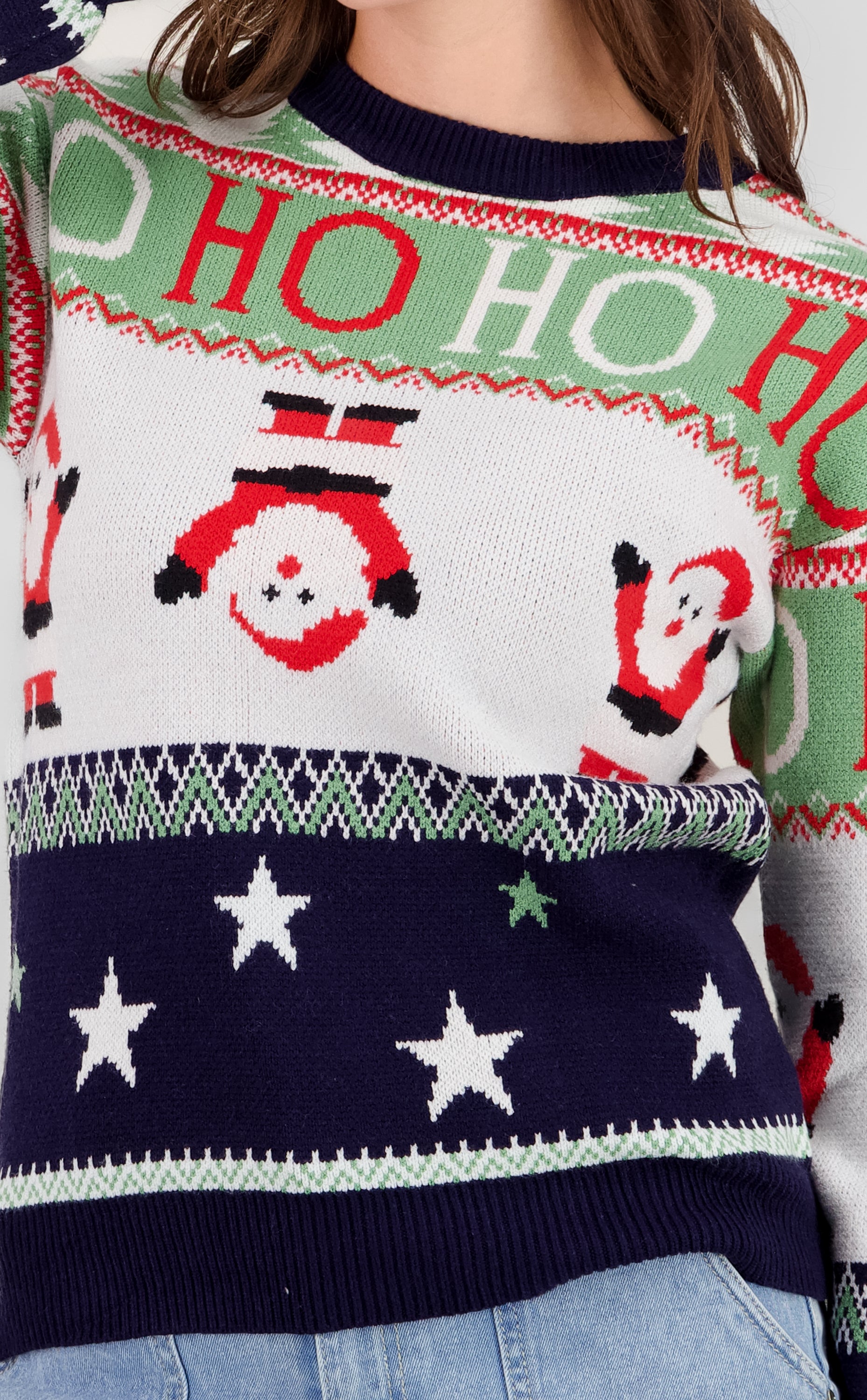 Santa Christmas Sweater NAVY COMBO