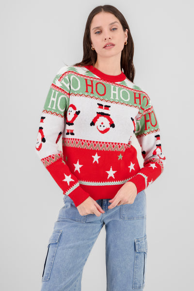 Santa Christmas Sweater NAVY COMBO