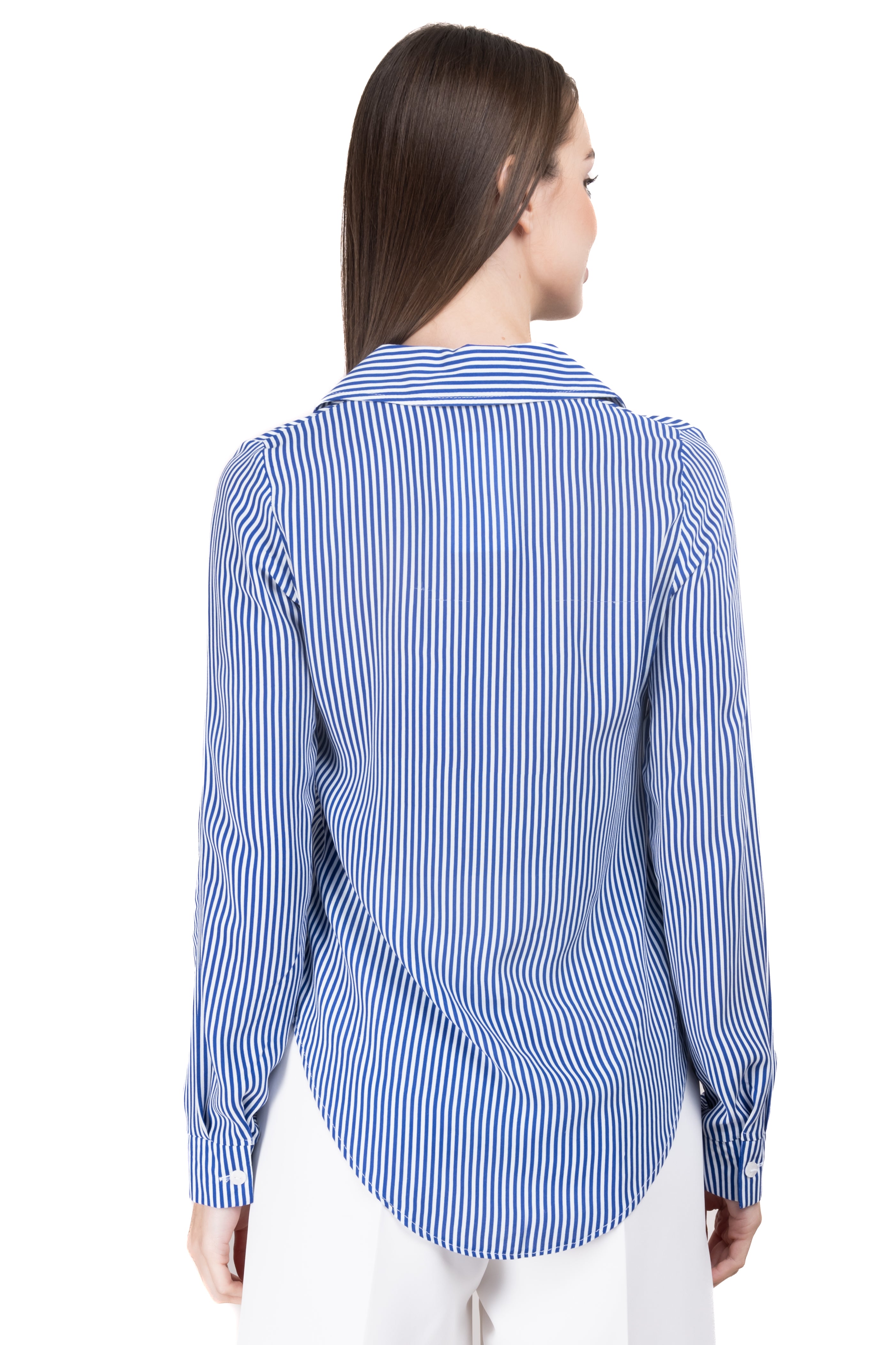 Asymmetric Striped Shirt BLUE COMBO