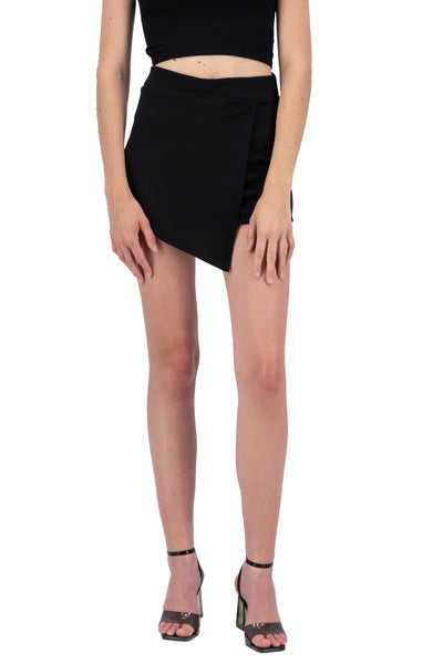 high waisted skort BLACK