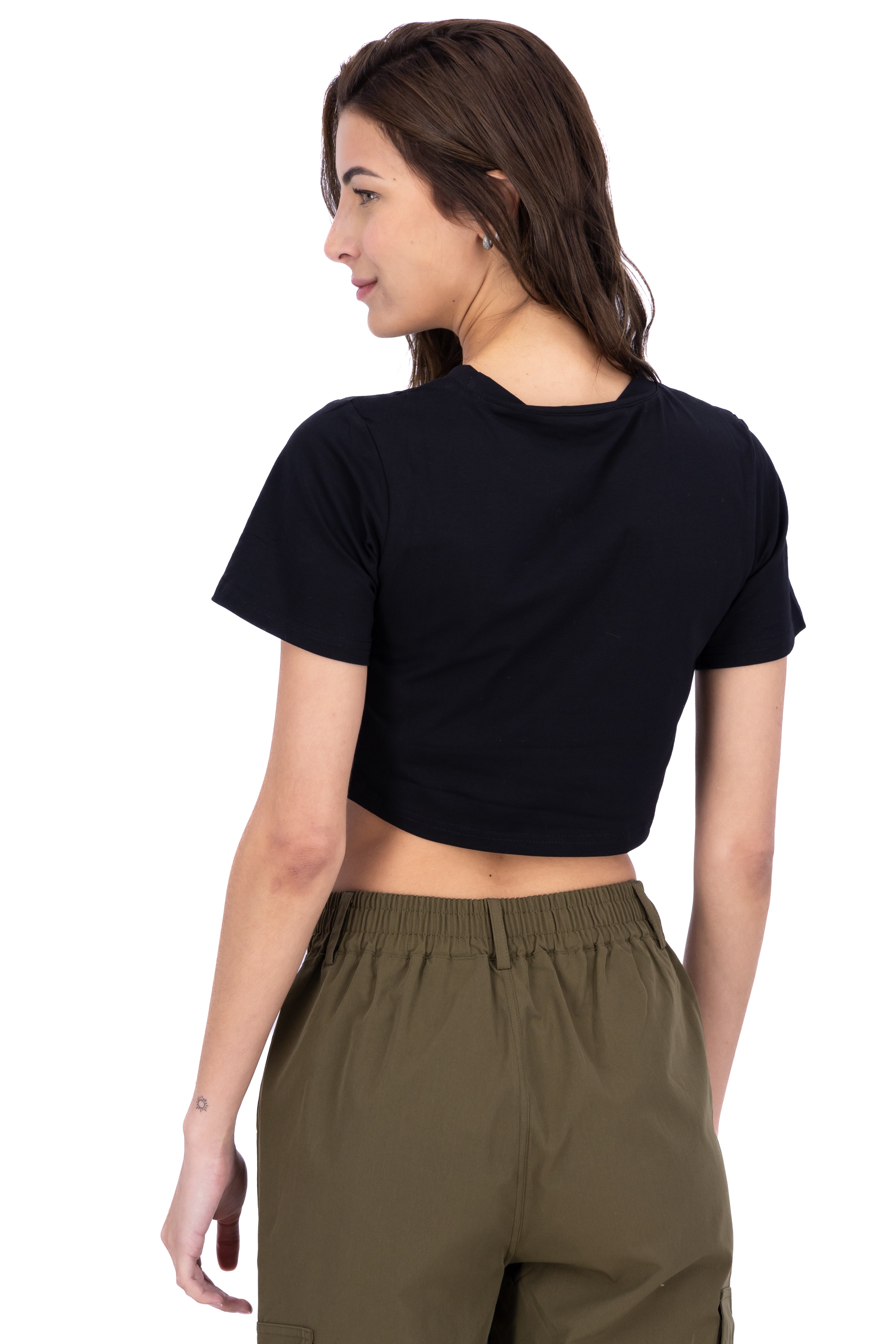 New York Graphic Cropped TShirt BLACK